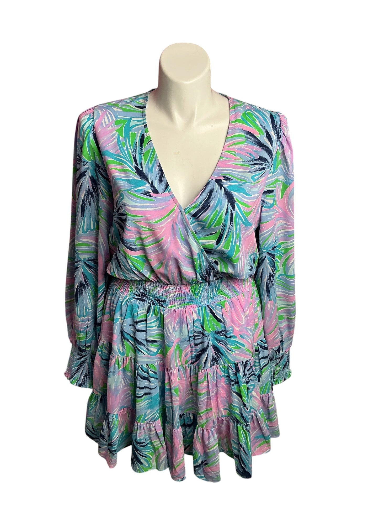 Lilly Pulitzer- NWT Heline Stretch Dress Gecko Green Beach Bash Size 16
