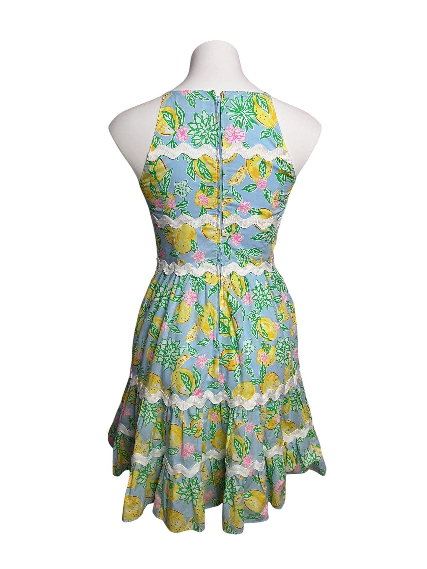 Lilly Pulitzer Angelynn Dress Bluette Make Lemonade - Size 0