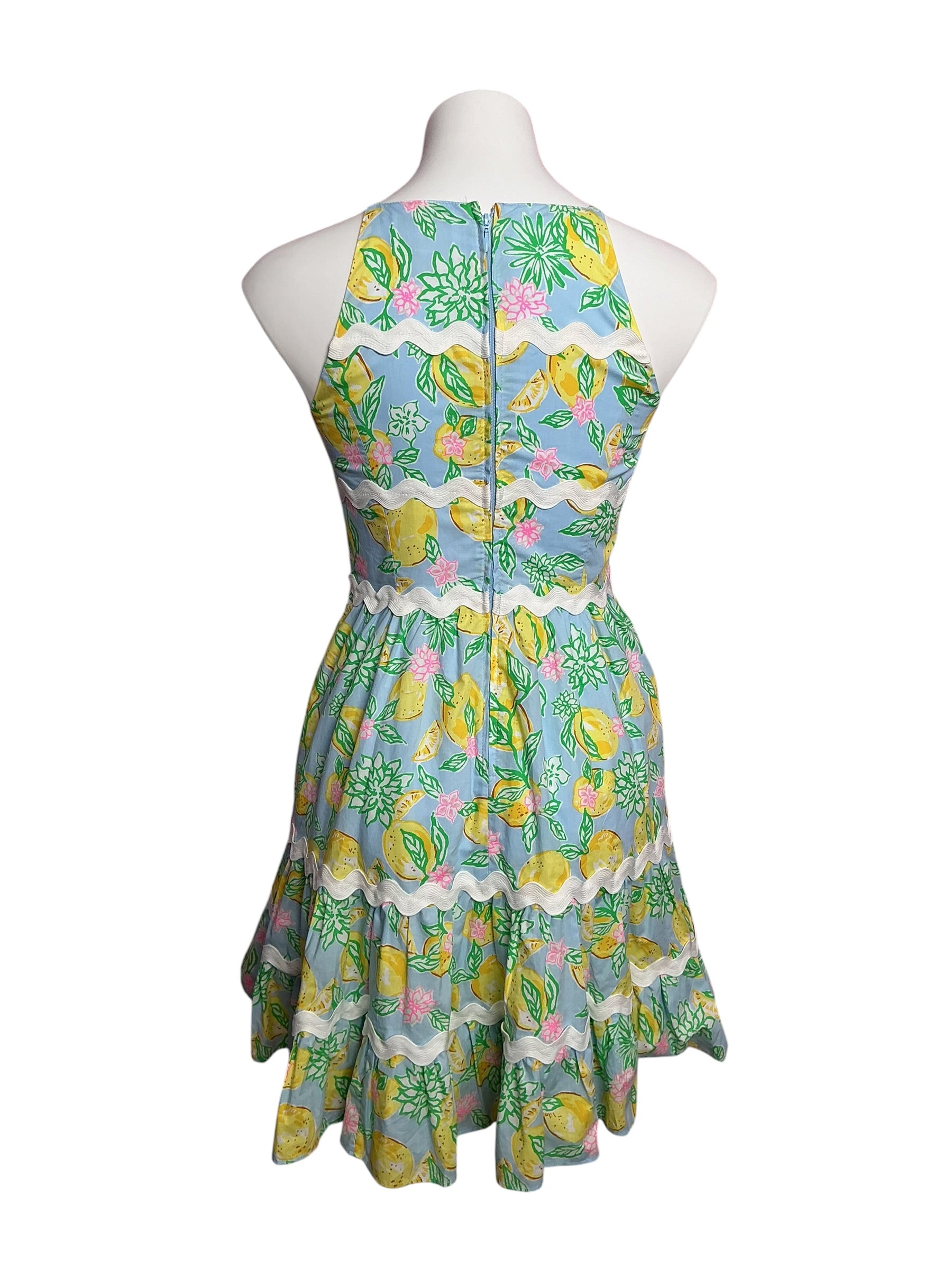 Lilly Pulitzer Angelynn Dress Bluette Make Lemonade - Size 0