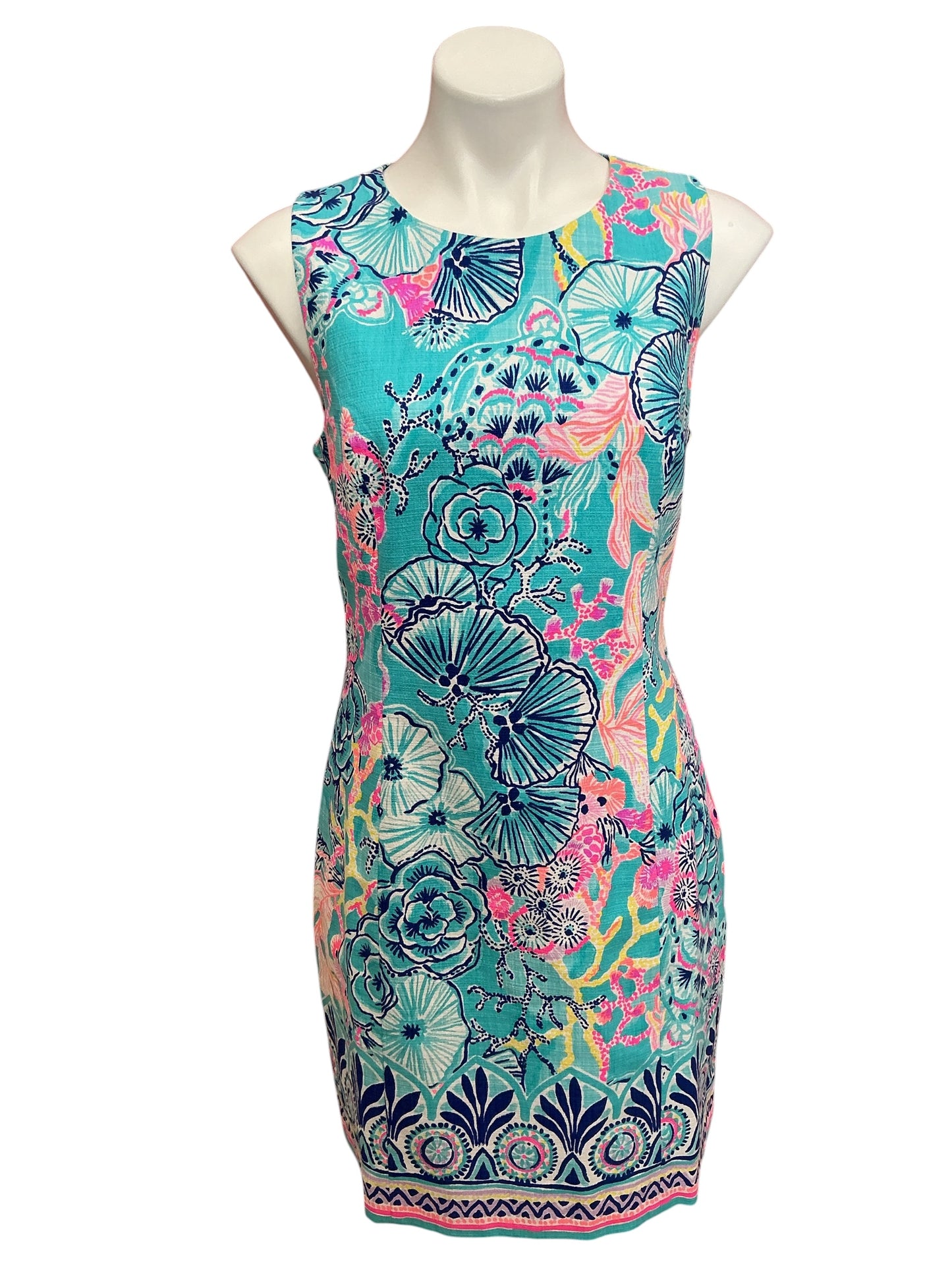 Lilly Pulitzer Mila Stretch Shift Dress Once Upon A Tide - Size 10