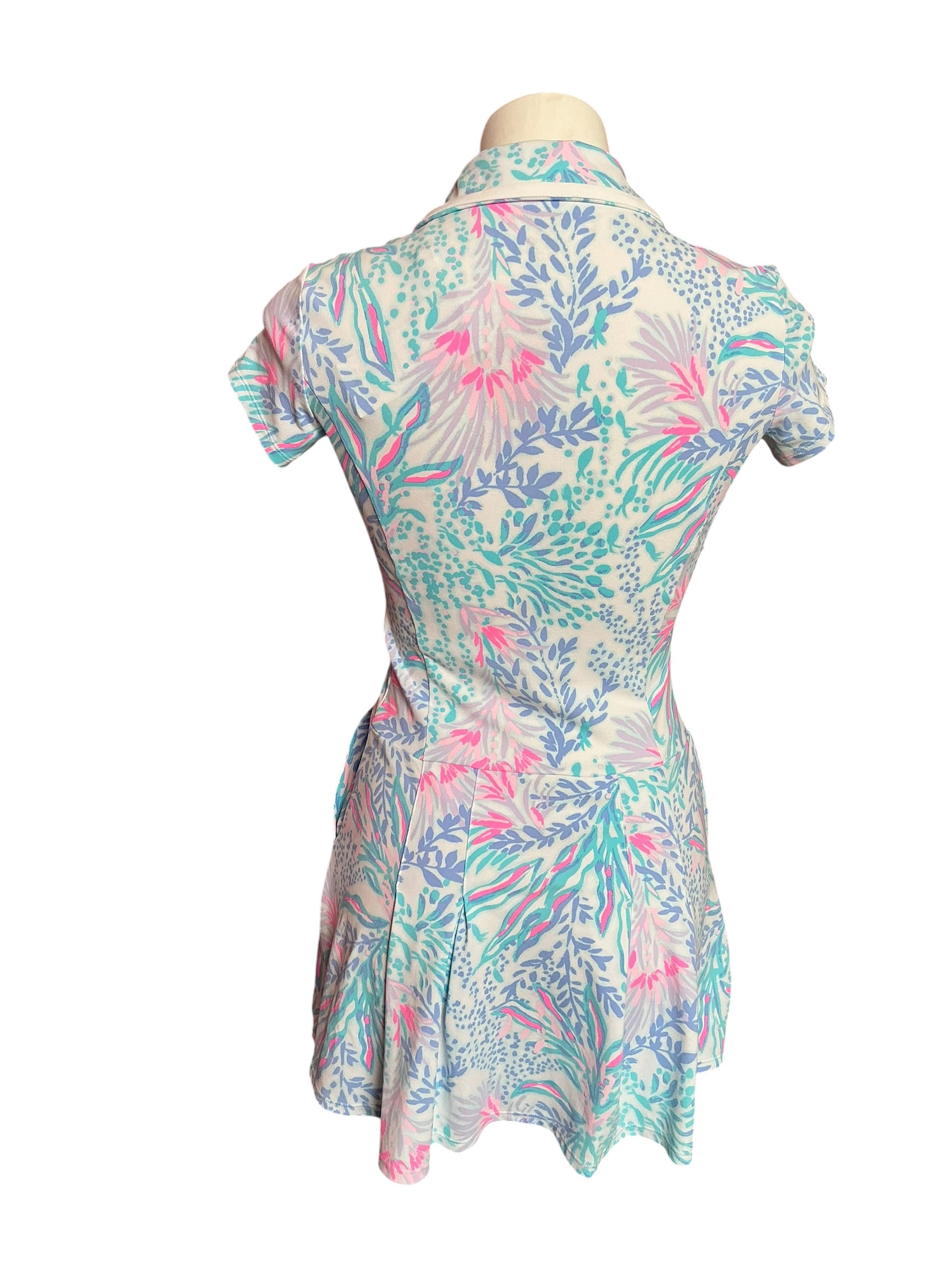 Lilly Pulitzer NWT Jessamy Dress UPF 50+ Luxletic Multi Via Del Mar - Size XXS