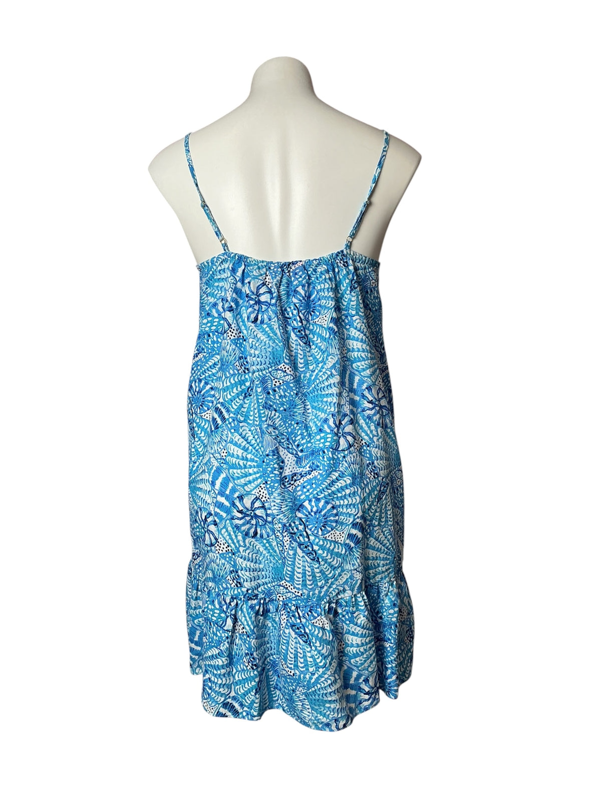Lilly Pulitzer Jayden Linen Dress Amalfi Blue By The Seashore - Size S