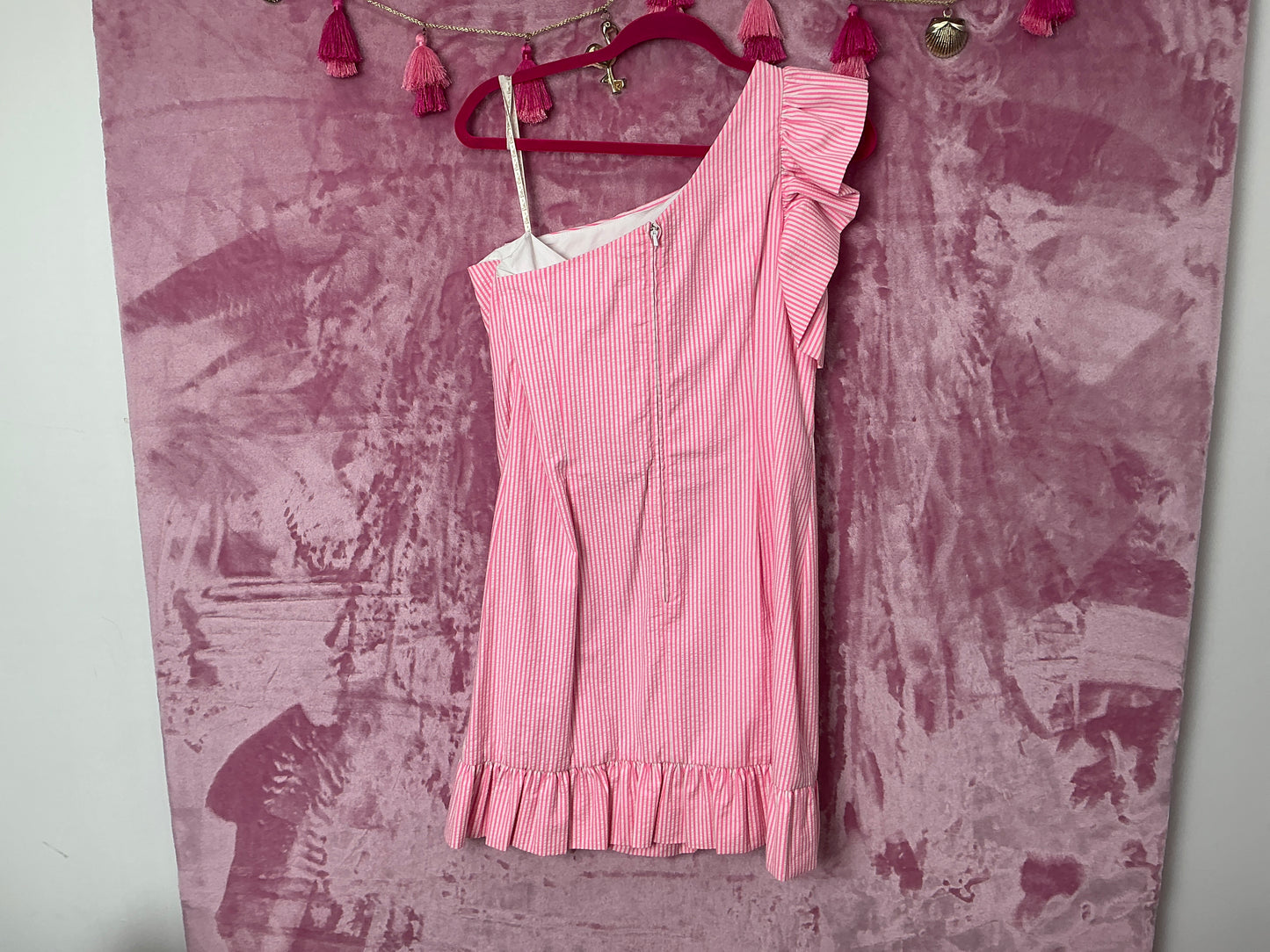 Lilly Pulitzer Dress NWT - Tiffani Dress - Havana Pink - Yarn Dye Seersucker - Size 12