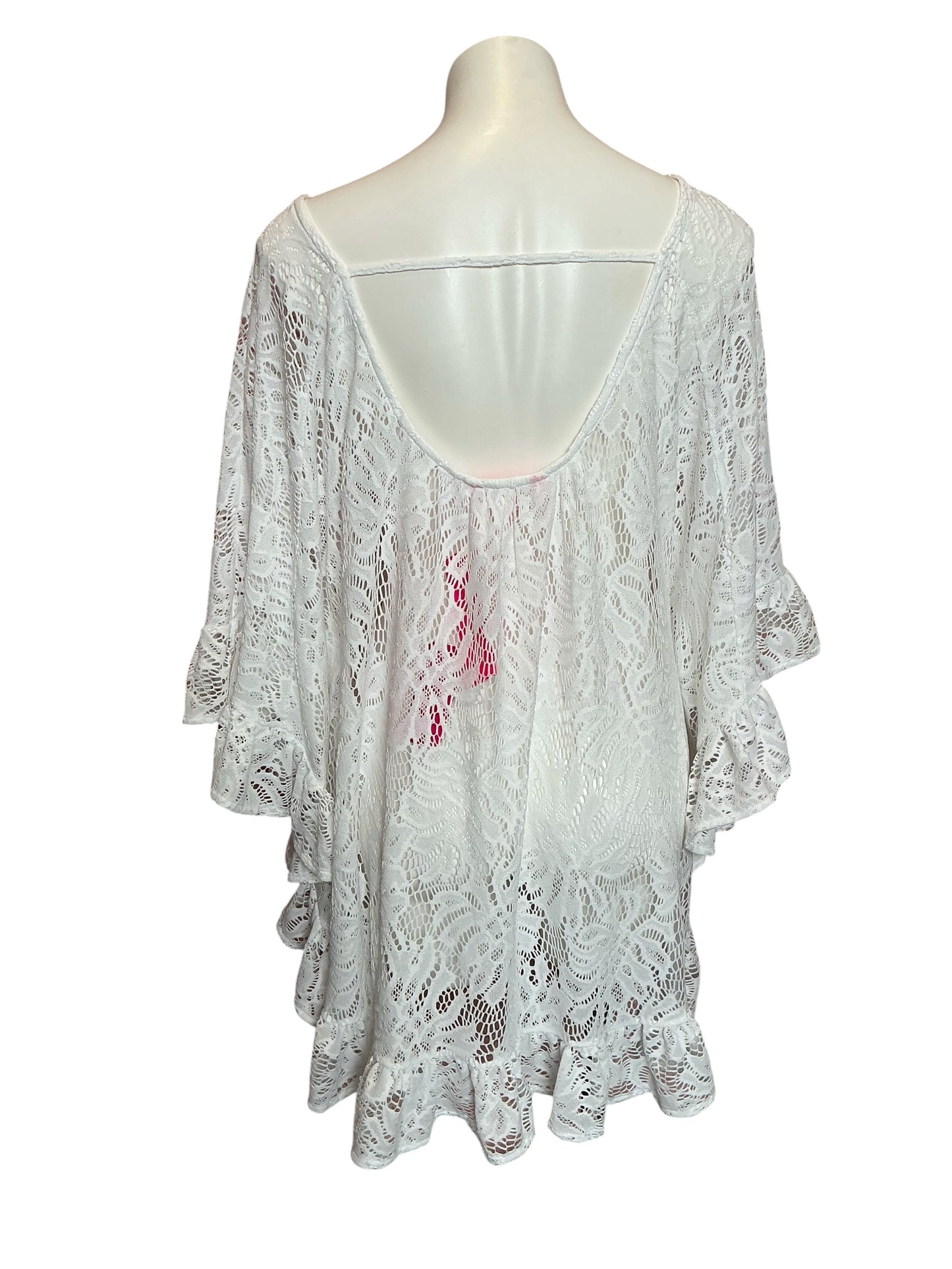 Lilly Pulitzer NWT Atley Coverup Resort White Paradise Found Lace - Size L/XL