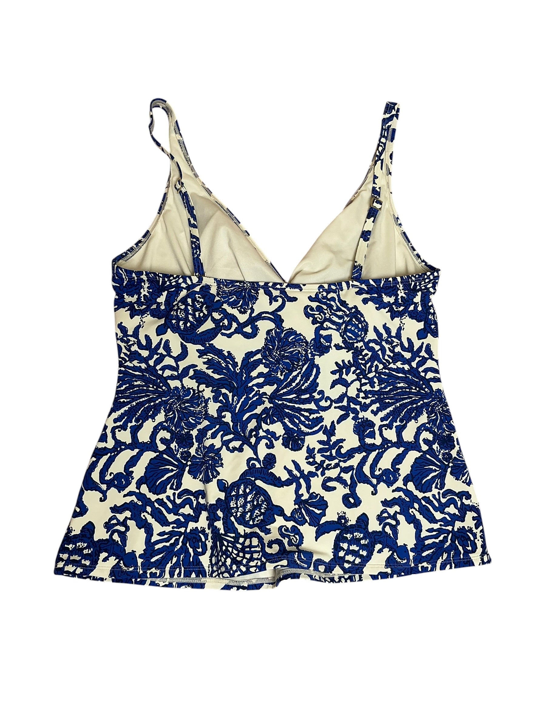 Lilly Pulitzer Coen Tankini Top Deeper Coconut Ride With Me - Size 16