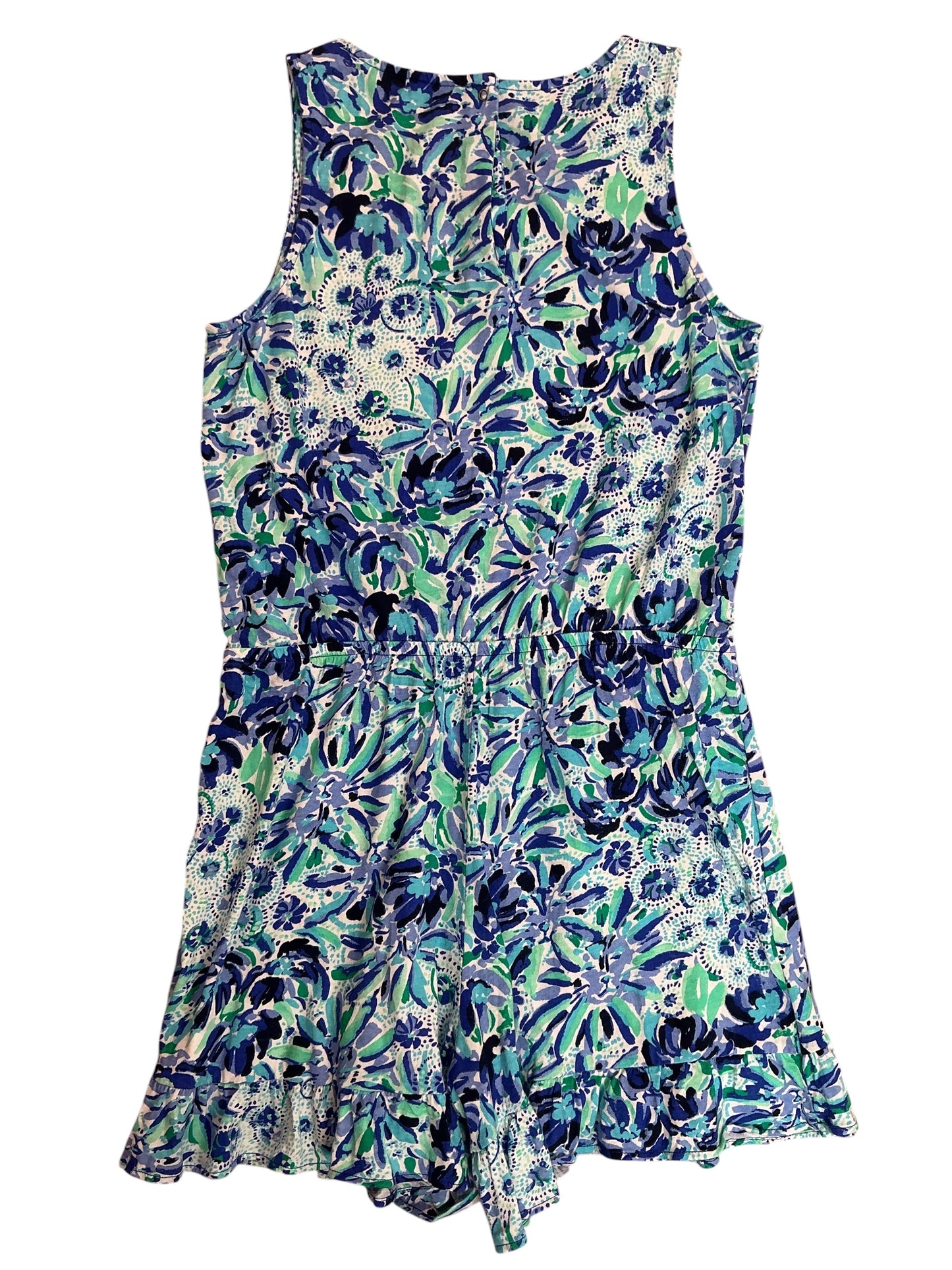 Lilly Pulitzer Kids Girls Lula Romper High Tide Navy - Size XXL 16