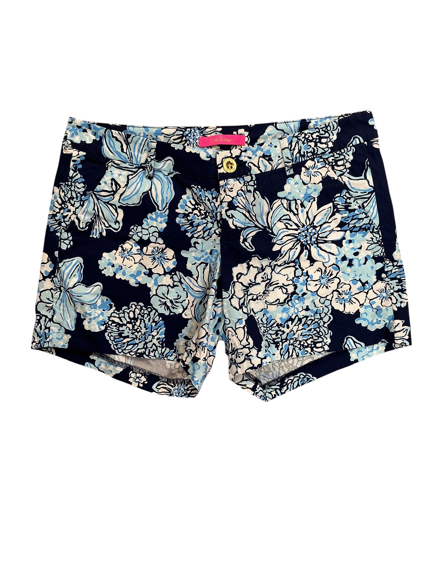 Lilly Pulitzer Callahan Shorts Low Tide Navy Bouquet All Day - Size 4