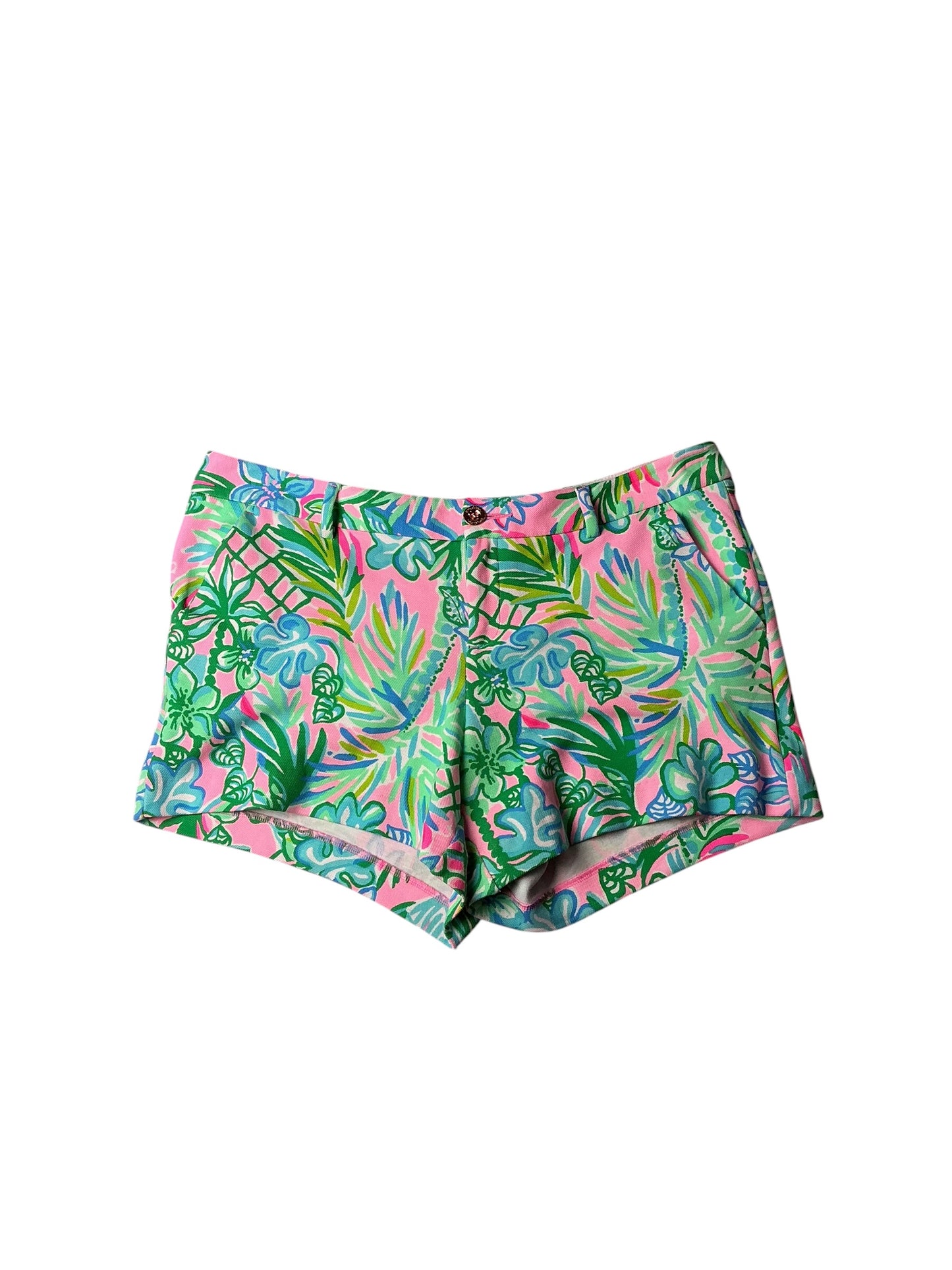 Lilly Pulitzer Callahan Knit Shorts Pelican Pink Coconut Row - Size 14