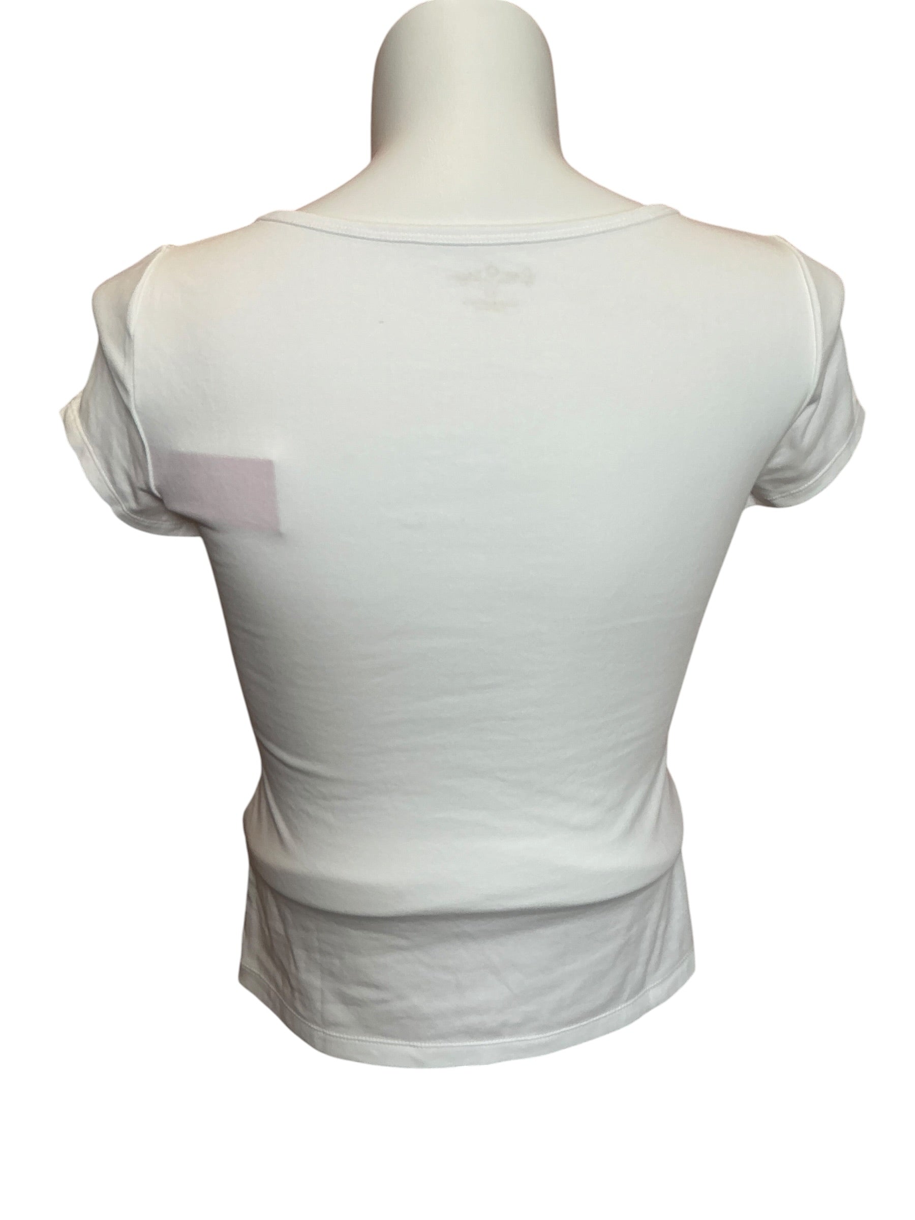 Lilly Pulitzer Ribbed Henley Top Resort White - Size M
