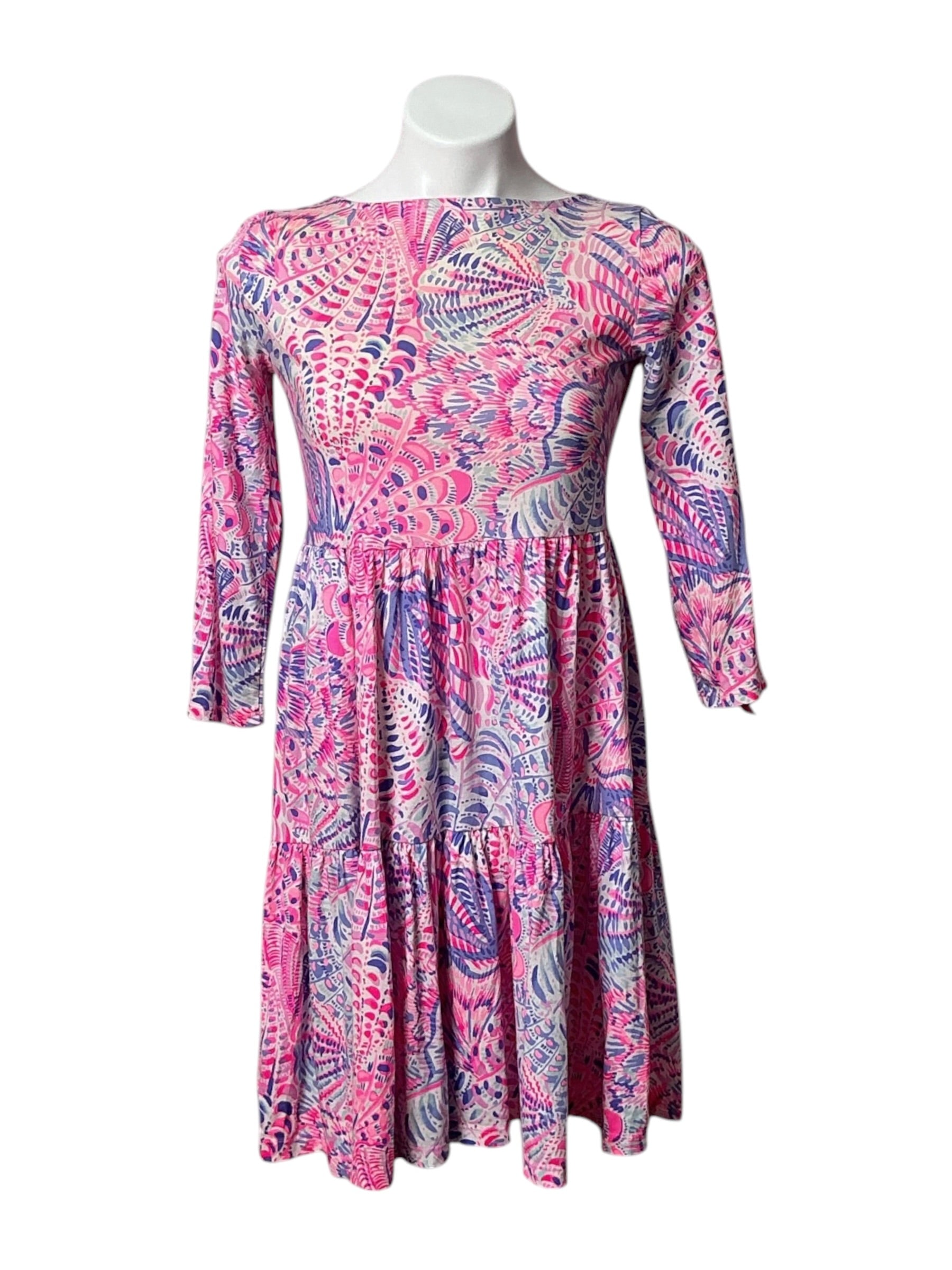 Lilly Pulitzer Geanna Swing Dress Raz Berry Sea You Soon - Size XXS