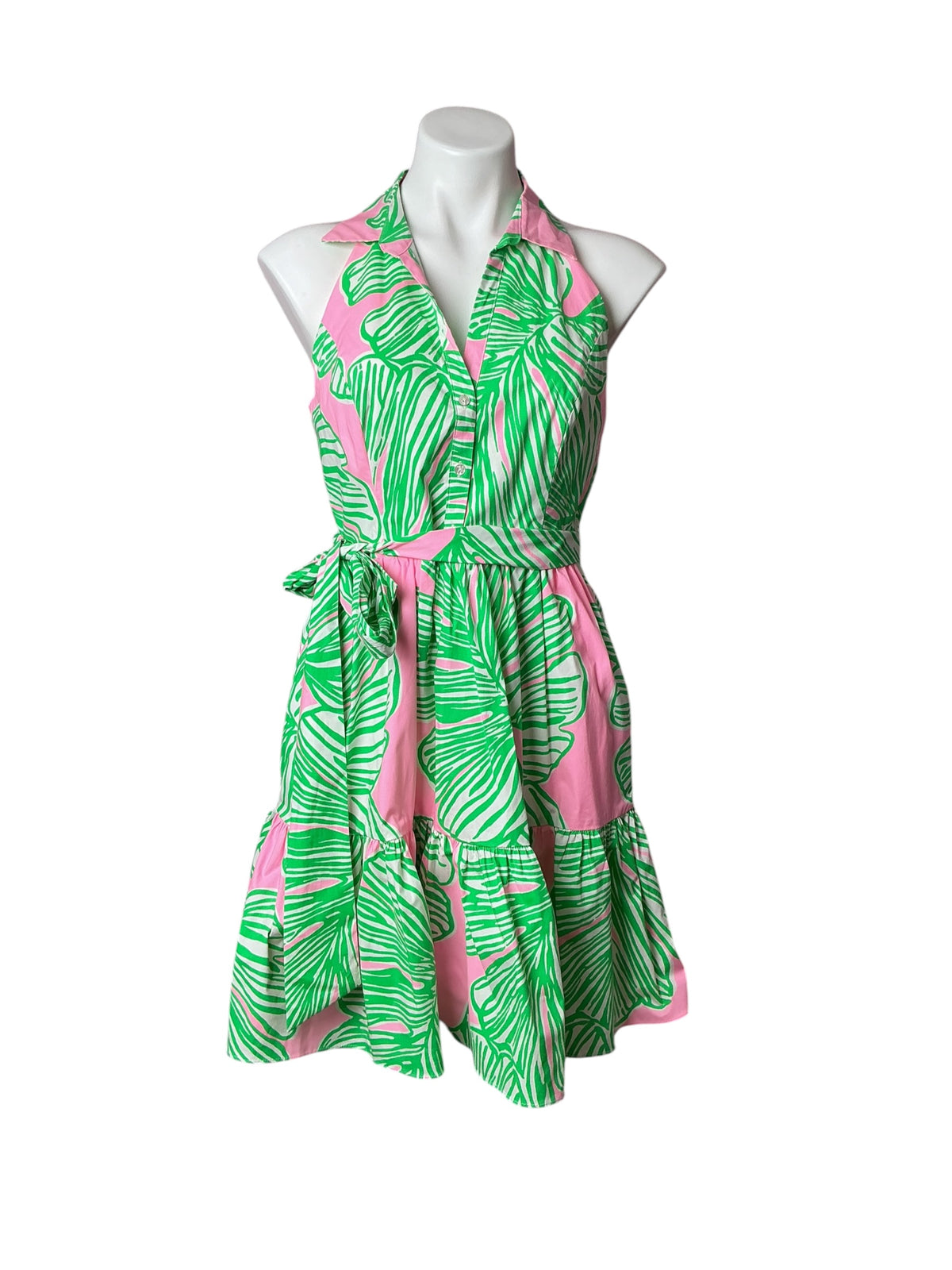 Lilly Pulitzer NWT Trisha Stretch Shirtdress Mandevilla Baby Who Let The Fronds Out - Size 4