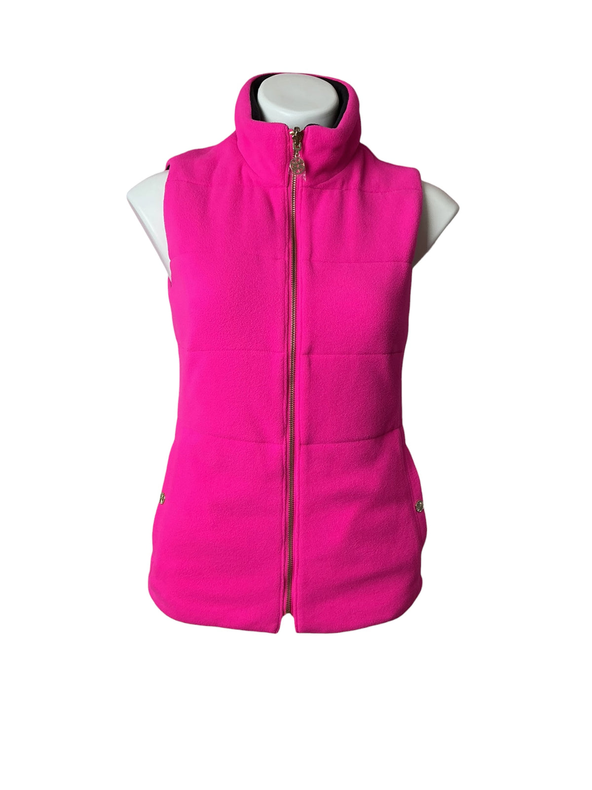 Lilly Pulitzer NWT Brooklee Reversible Vest Bougainvillea Pink - Size S