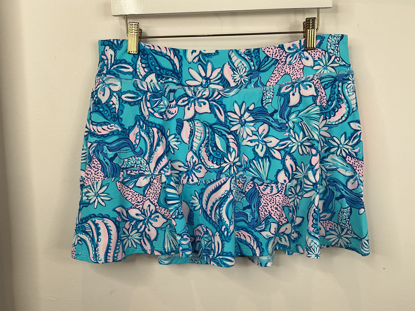 Lilly Pulitzer NWT Corrine Skort UPF 50+ Amalfi Blue Sound The Sirens - Size L