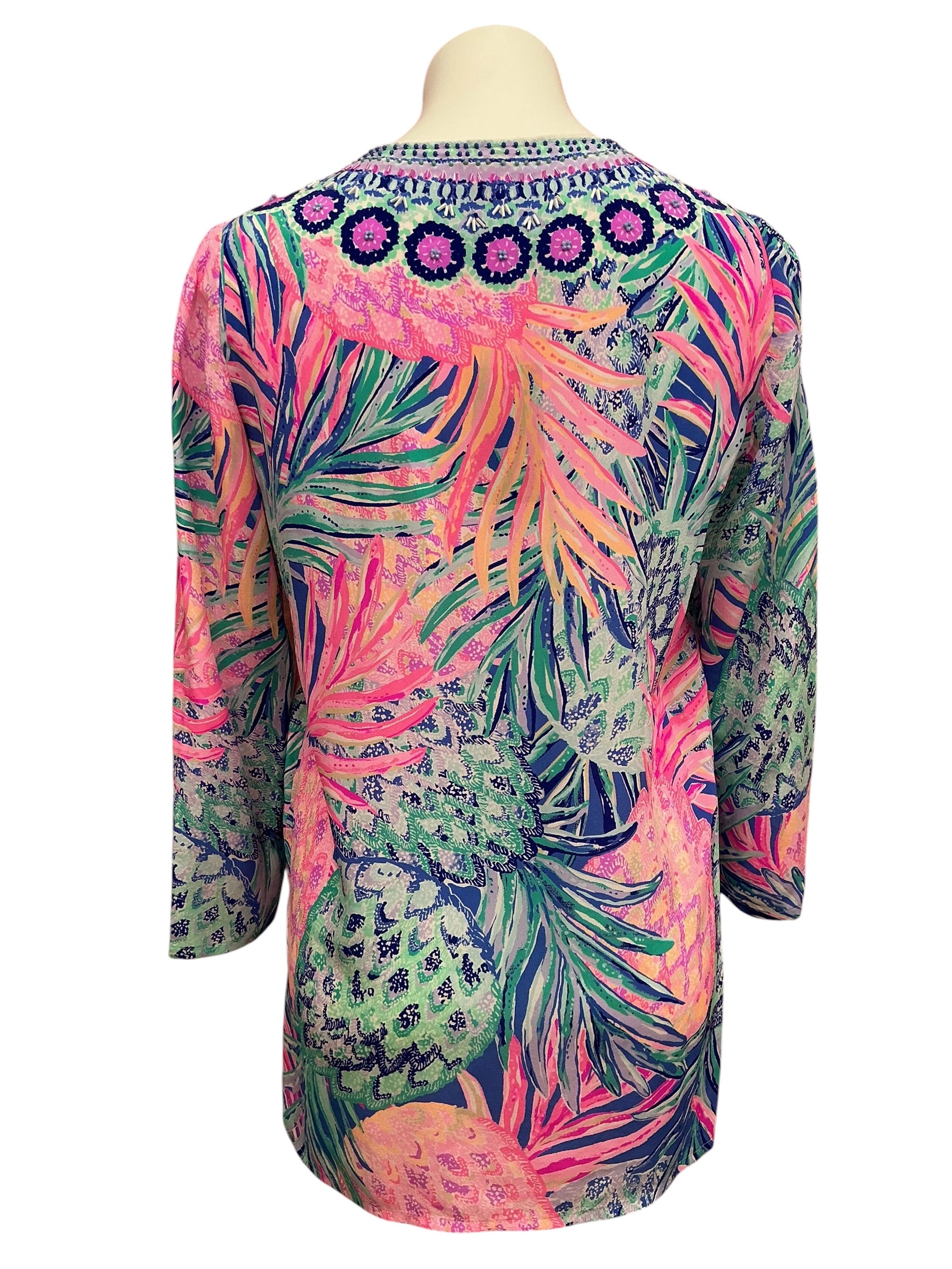 Lilly Pulitzer NWT Renato Dinner Tunic Top Multi Gypset Paradise - Size S