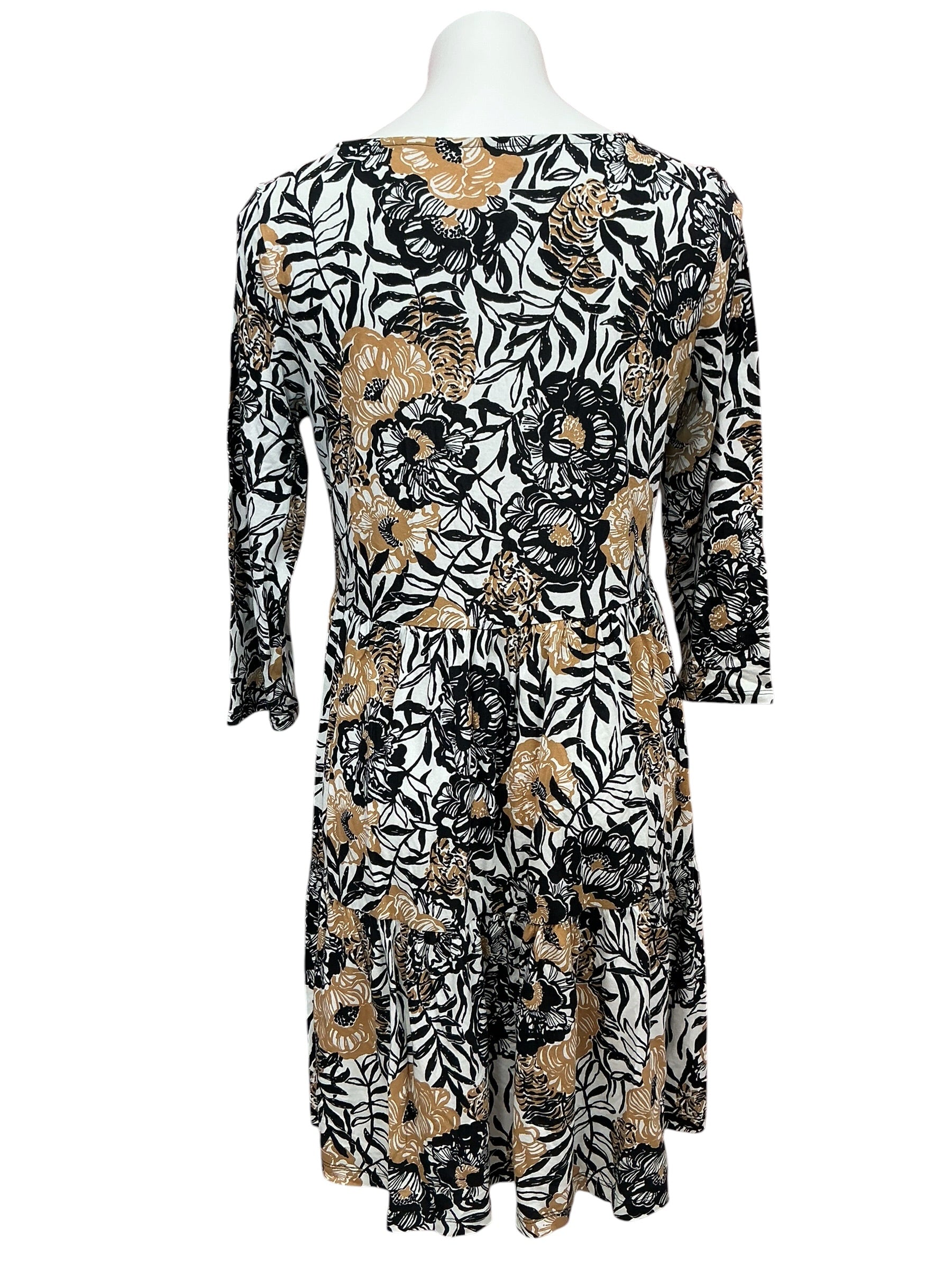 Lilly Pulitzer Geanna 3/4 Sleeve Dress Onyx Peony Party - Size L