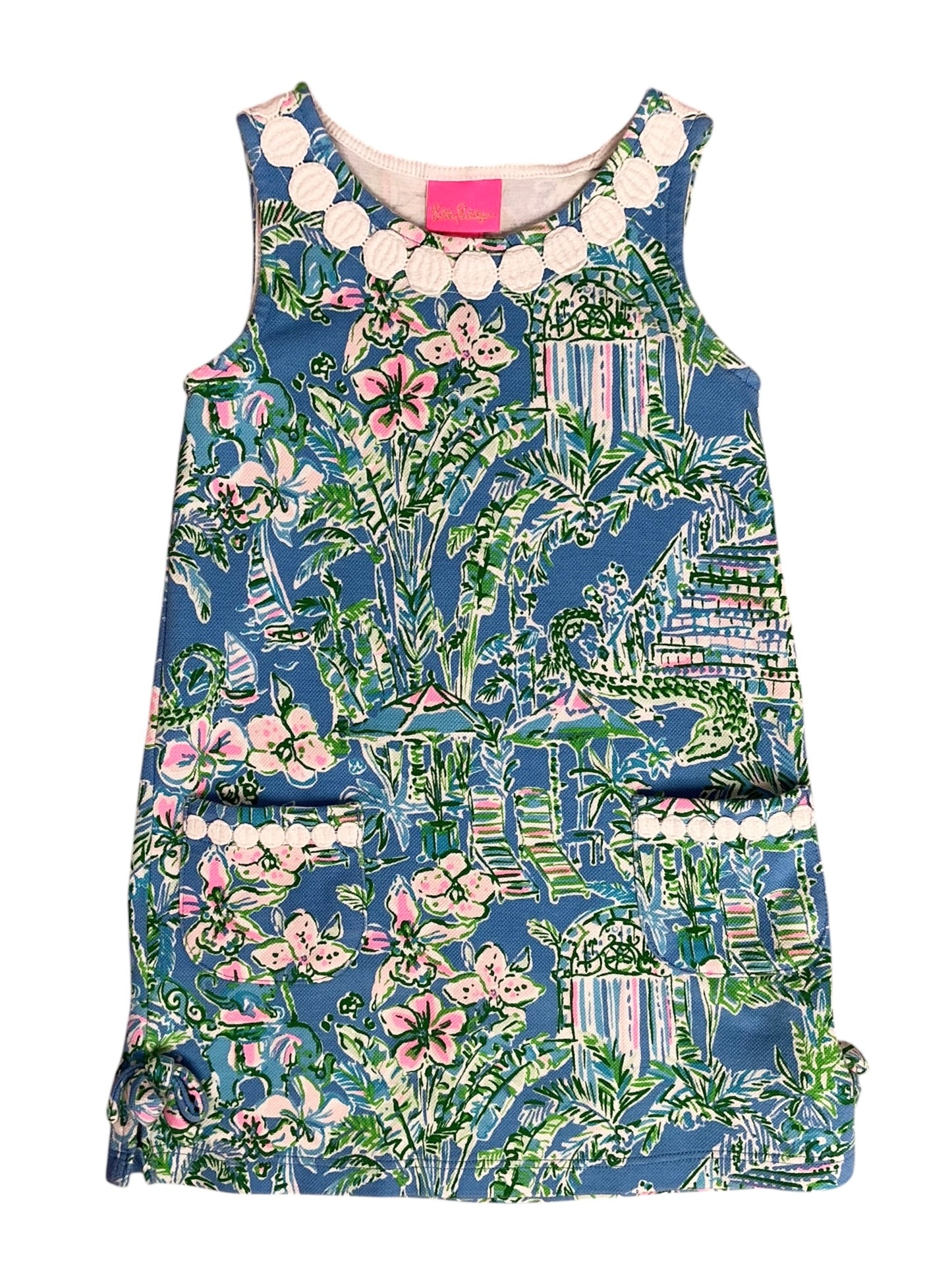 Lilly Pulitzer Girls Little Lilly Classic Shift Dress Beneath the Bougainvillea - Size S