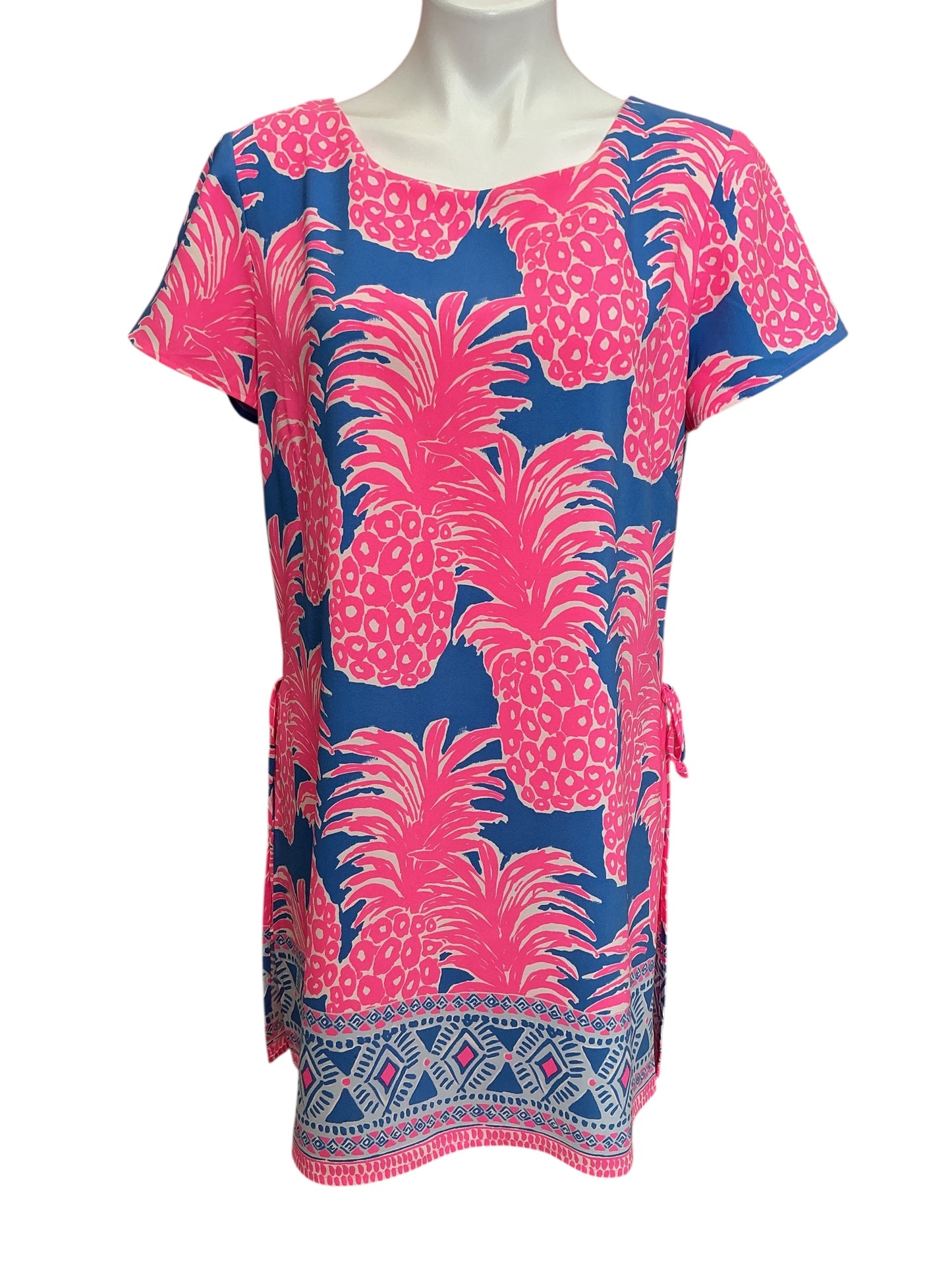 Lilly Pulitzer Blanca Stretch Romper Blue Haven Little Flamenco - Size 14