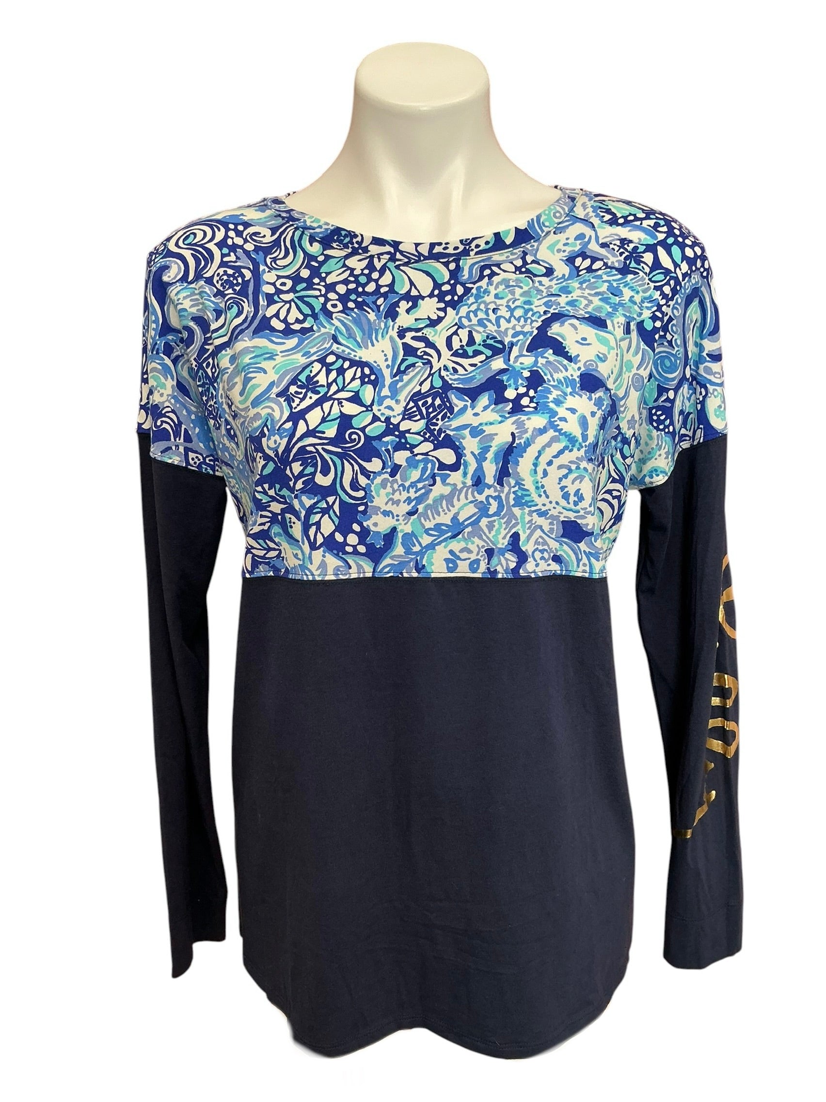 Lilly Pulitzer Finn Long Sleeve Top 60 Animals - Size S