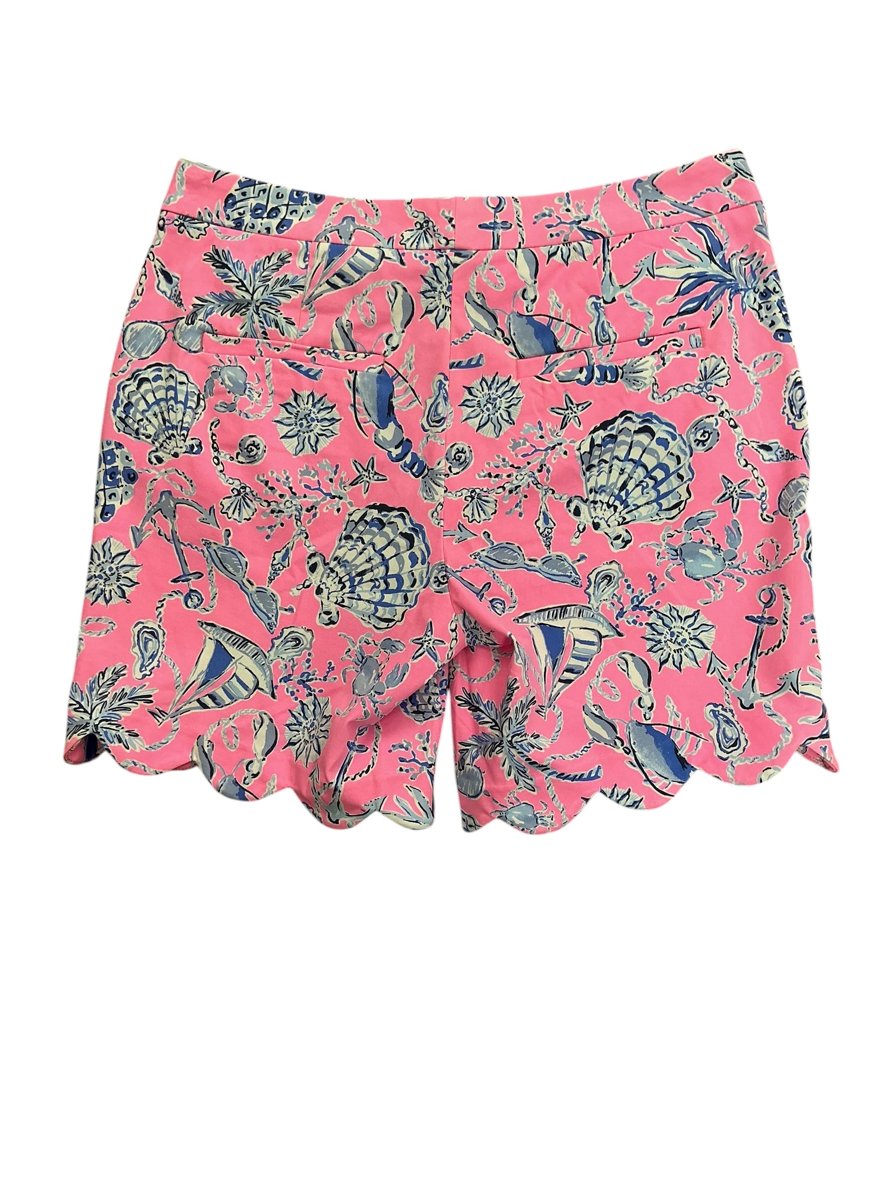 Lilly Pulitzer NWT Reggie Knit Shorts Rousseau Pink Barefoot Beachcombers - Size 8