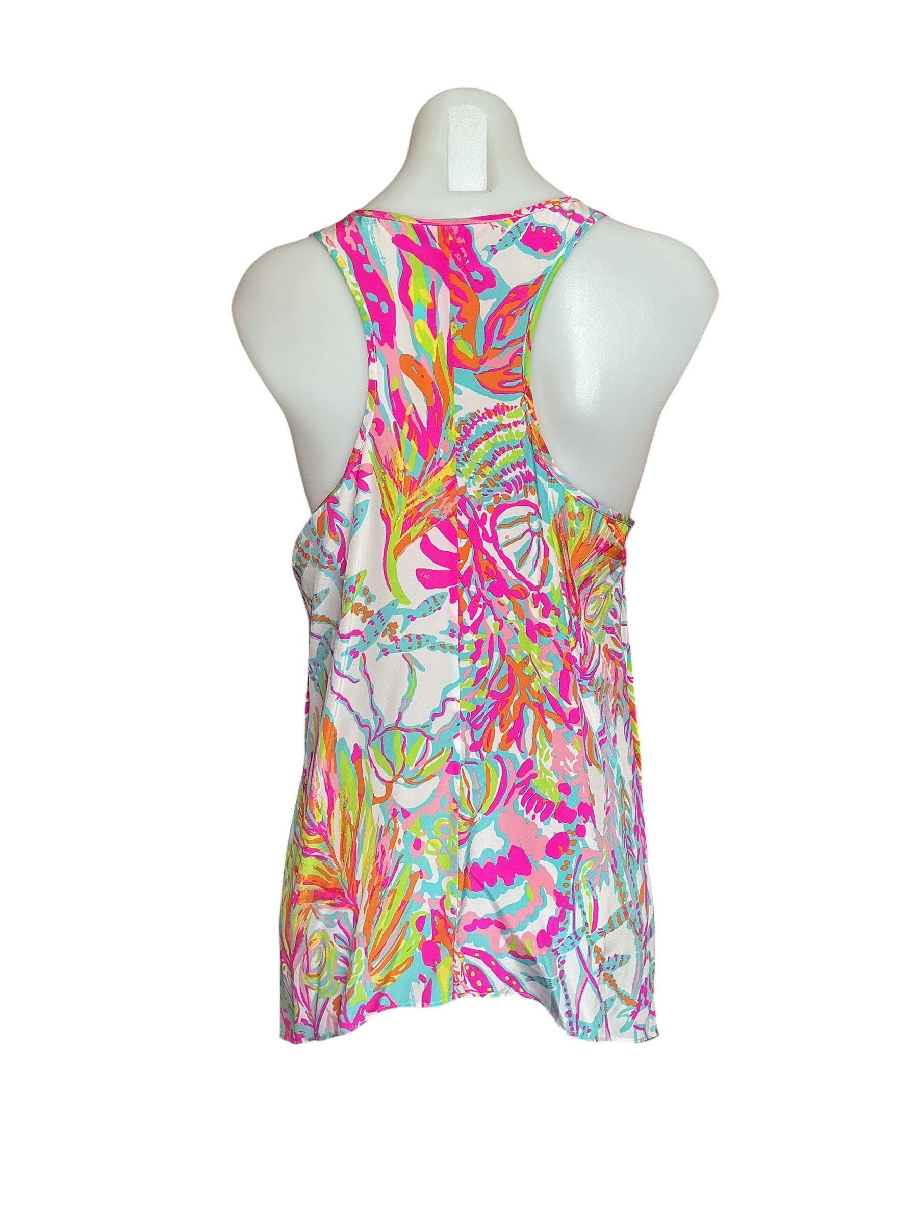 Lilly Pulitzer Sarina Top - Resort White Scuba To Cuba White - Size M