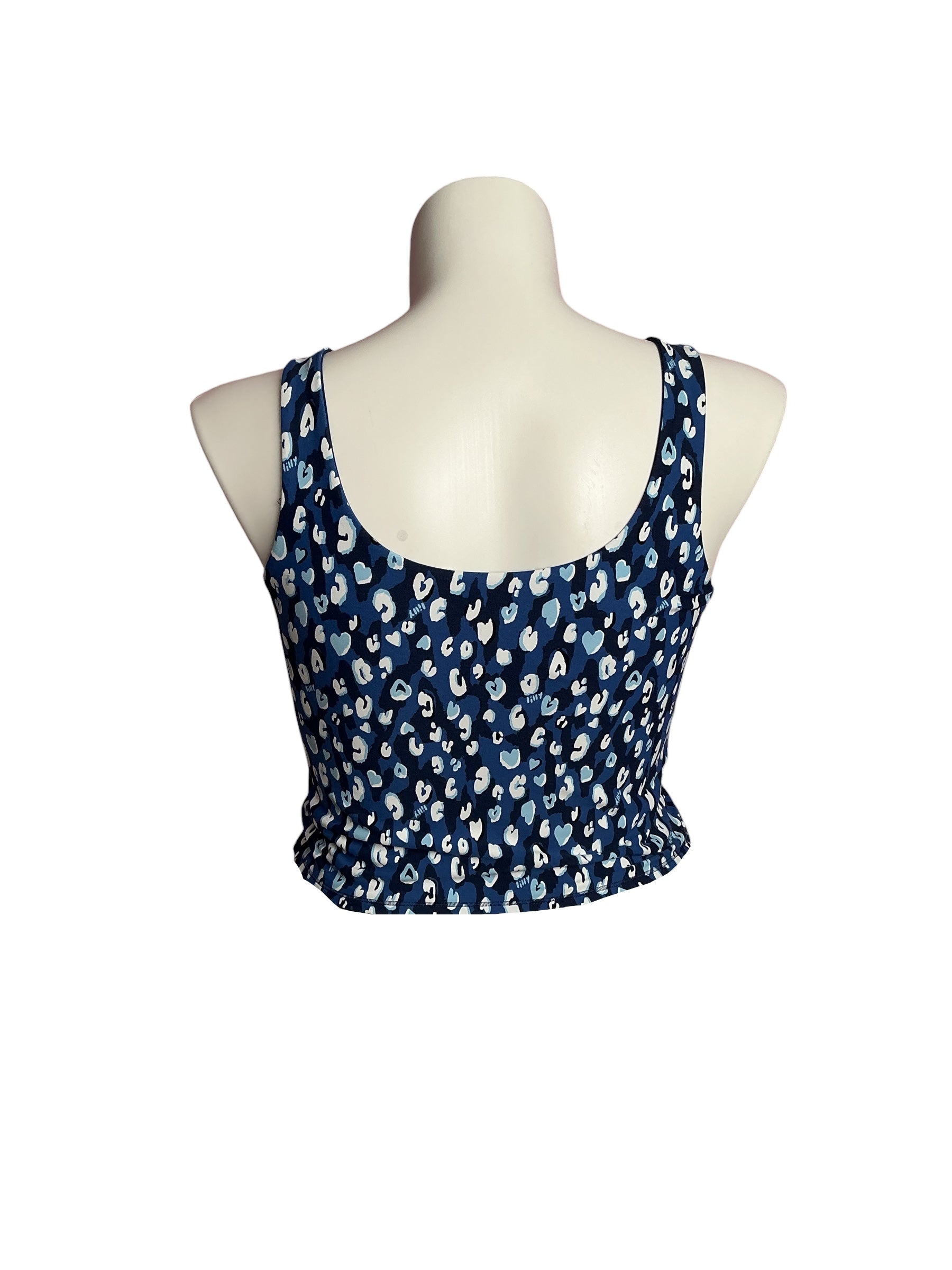 Lilly Pulitzer- UPF 50+ Luxletic Ari Reversible Active Tank Low Tide Navy Leopard Size L