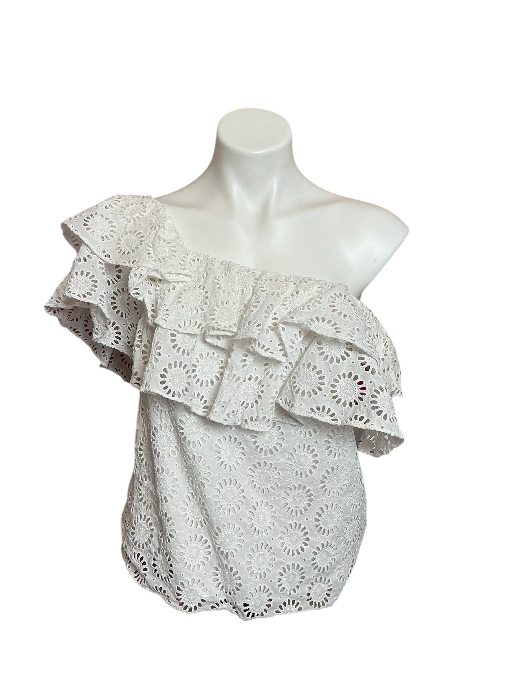 Lilly Pulitzer NWT Trixie Top Resort White Sunshine Eyelet - Size S