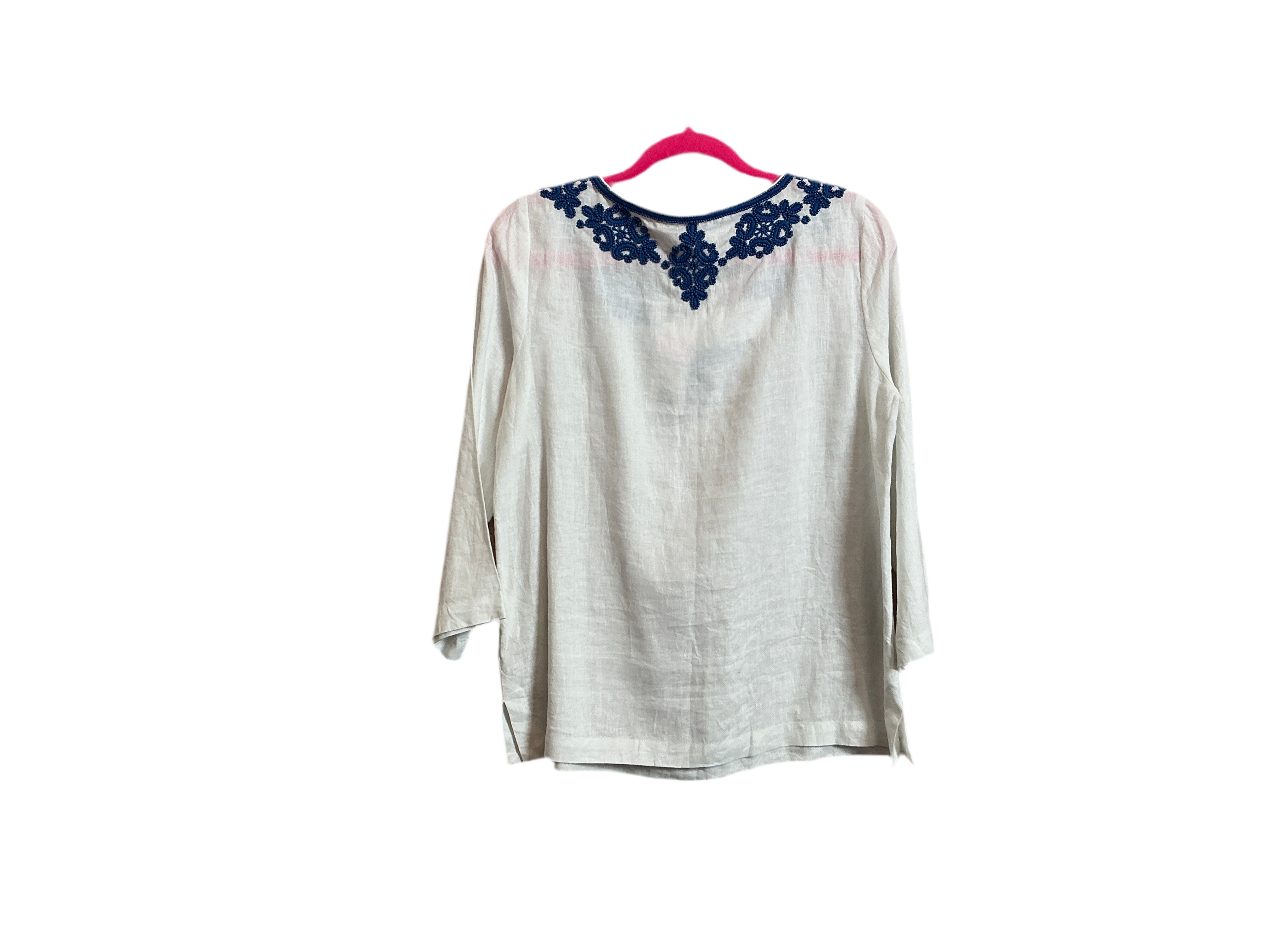 Lilly Pulitzer NWT Elyn Beaded 3/4 Sleeve Resort White - Size 6