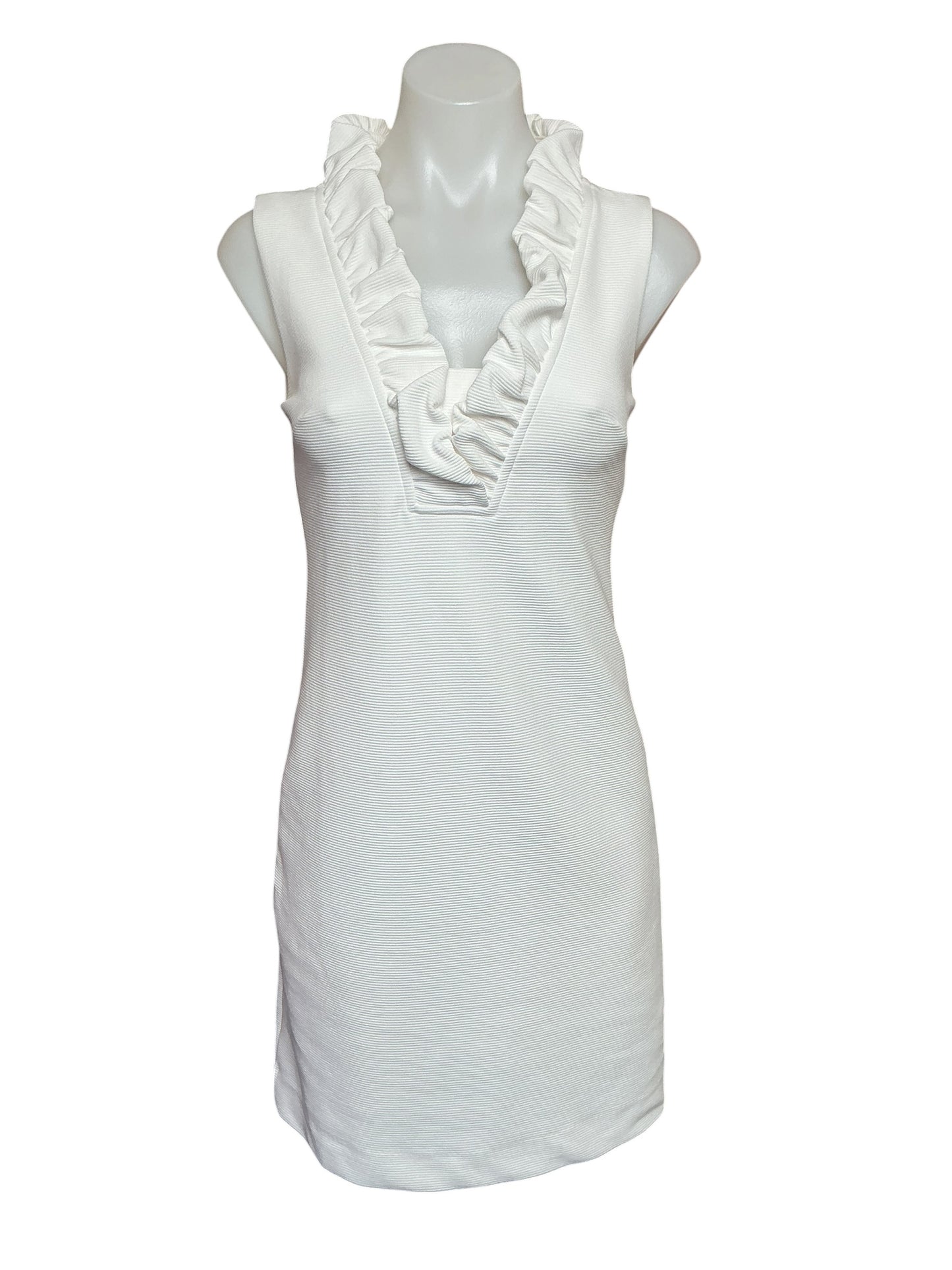 Lilly Pulitzer Tisbury Shift - Resort White Knit Pucker Jacquard - Size XXS