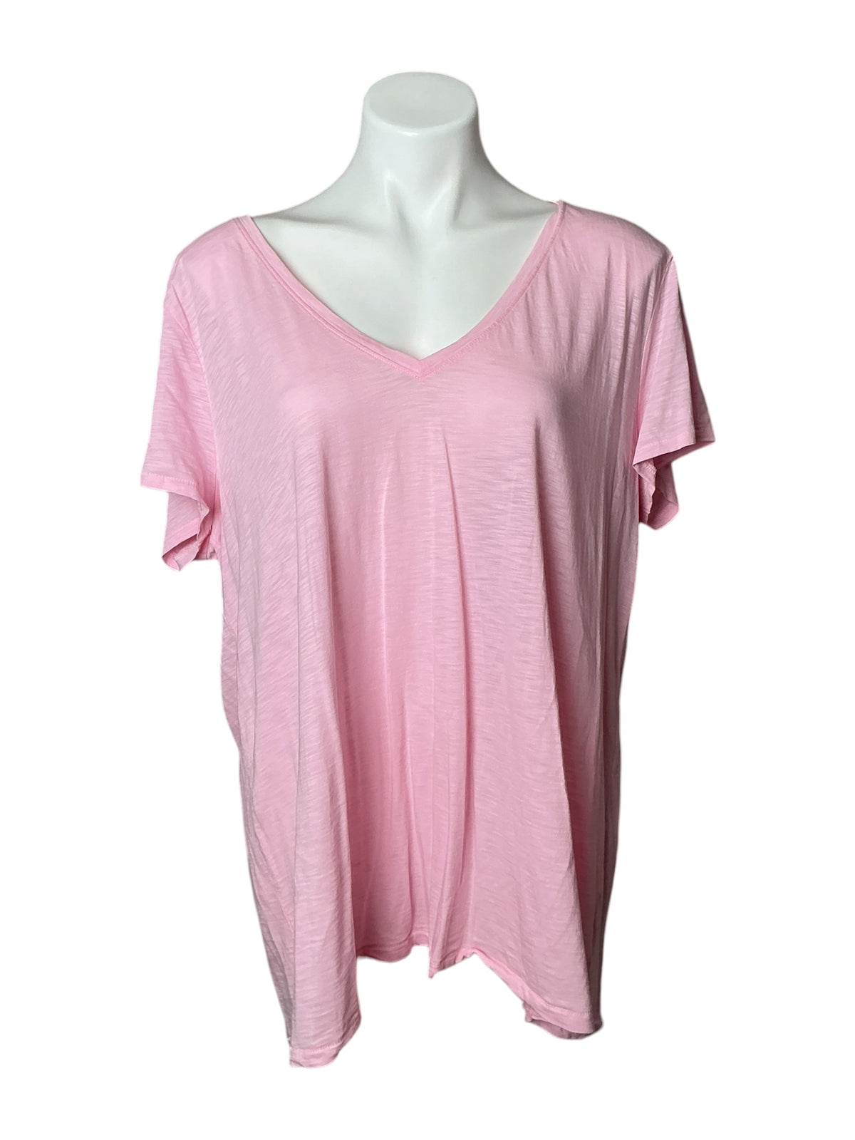 Lilly Pulitzer Etta V-Neck Top Calla Lilly Pink - Size XXL