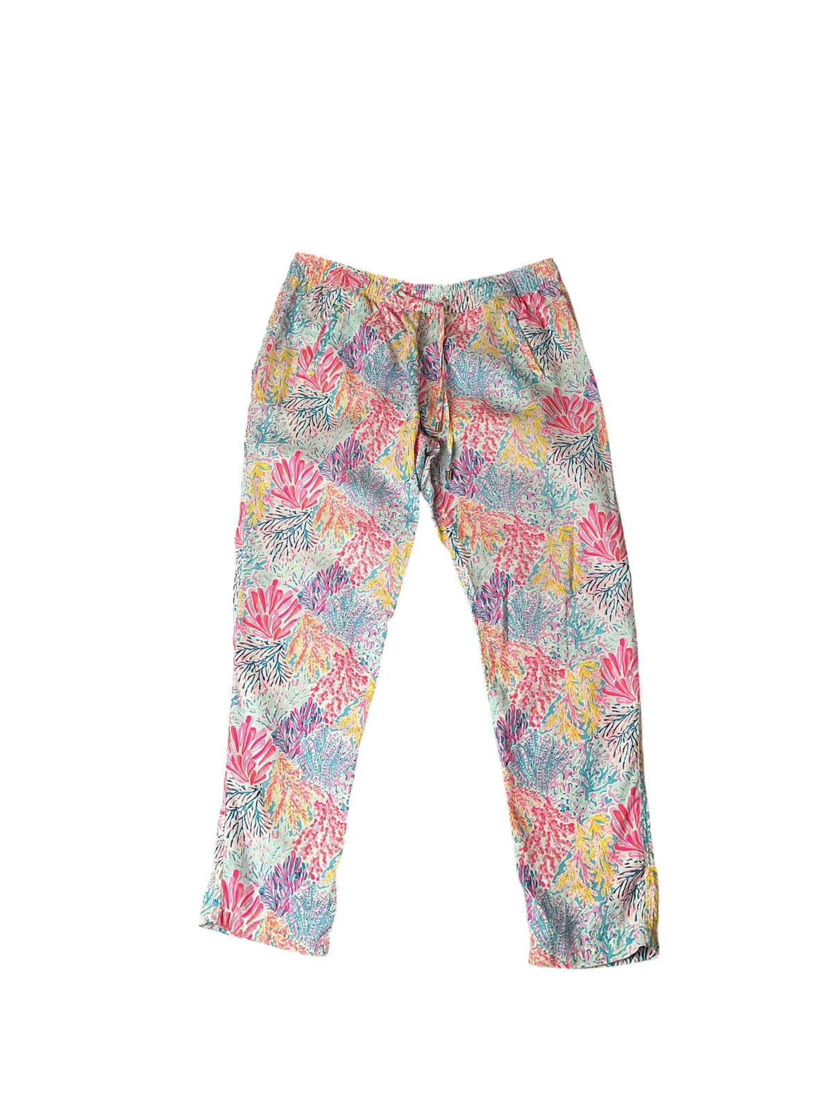 Lilly Pulitzer Taron Linen Pants Multi Splashdance - Size L