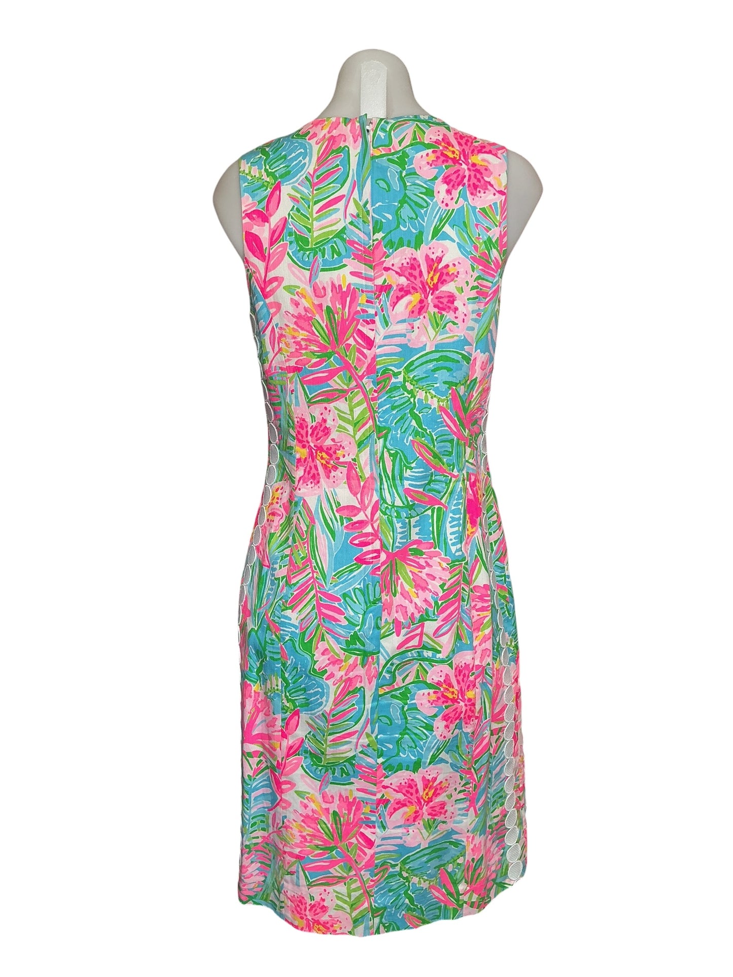 Lilly Pulitzer Mila Stretch Shift Dress - Shorely Blue Pop Goes The Floral - Size 4