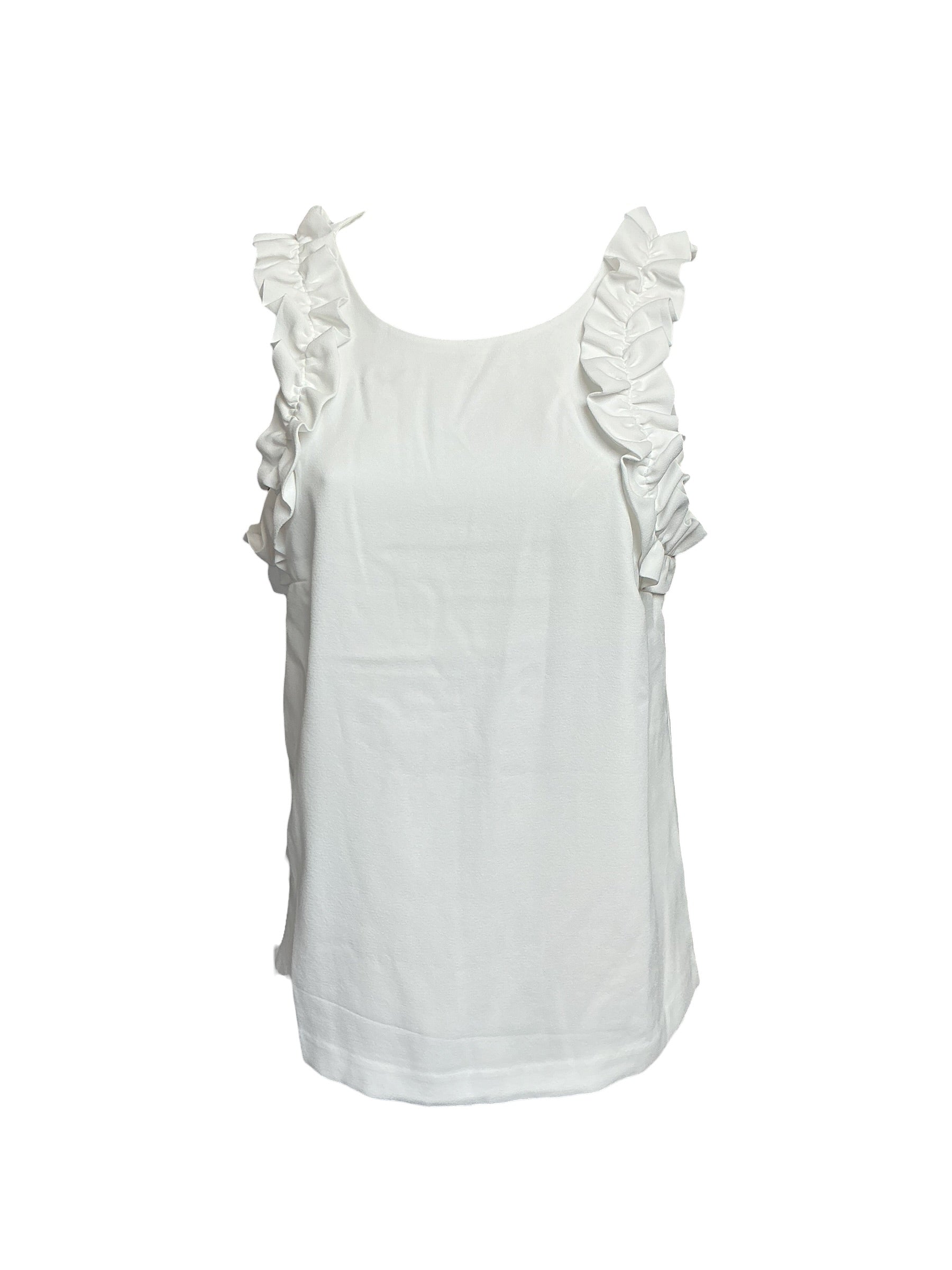 Lilly Pulitzer NWT Kailee Sleeveless Ruffle Top - Resort White - Size S