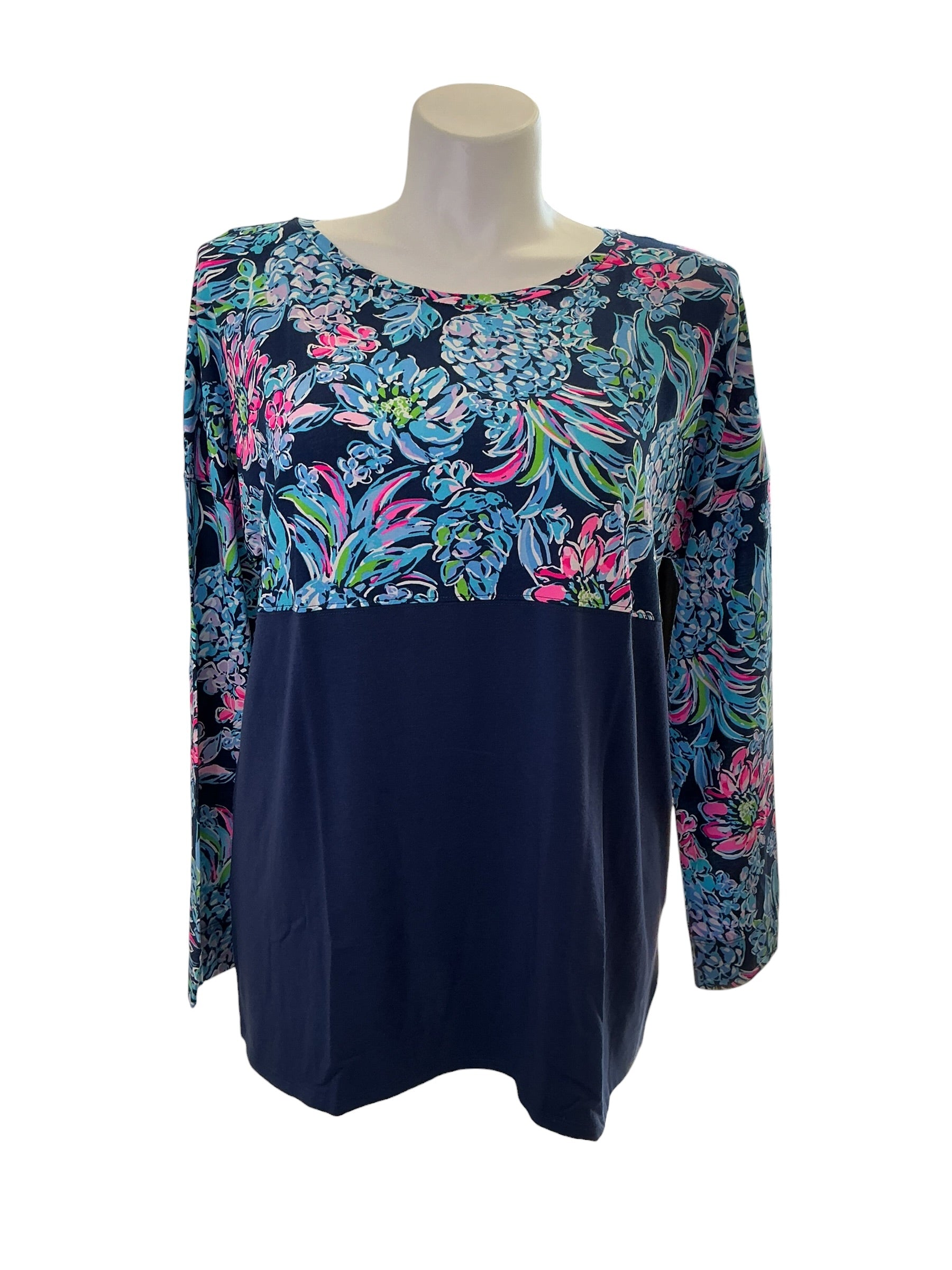 Lilly Pulitzer NWT Finn Top - High Tide navy Pineapple Paradise - Size XL