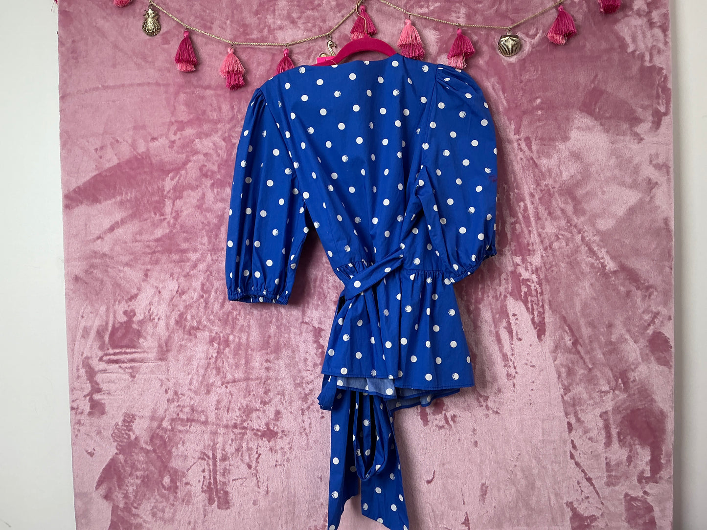 Lilly Pulitzer NWT Kara Cotton Wrap Top Blue Grotto Hotter Spot - Size 16
