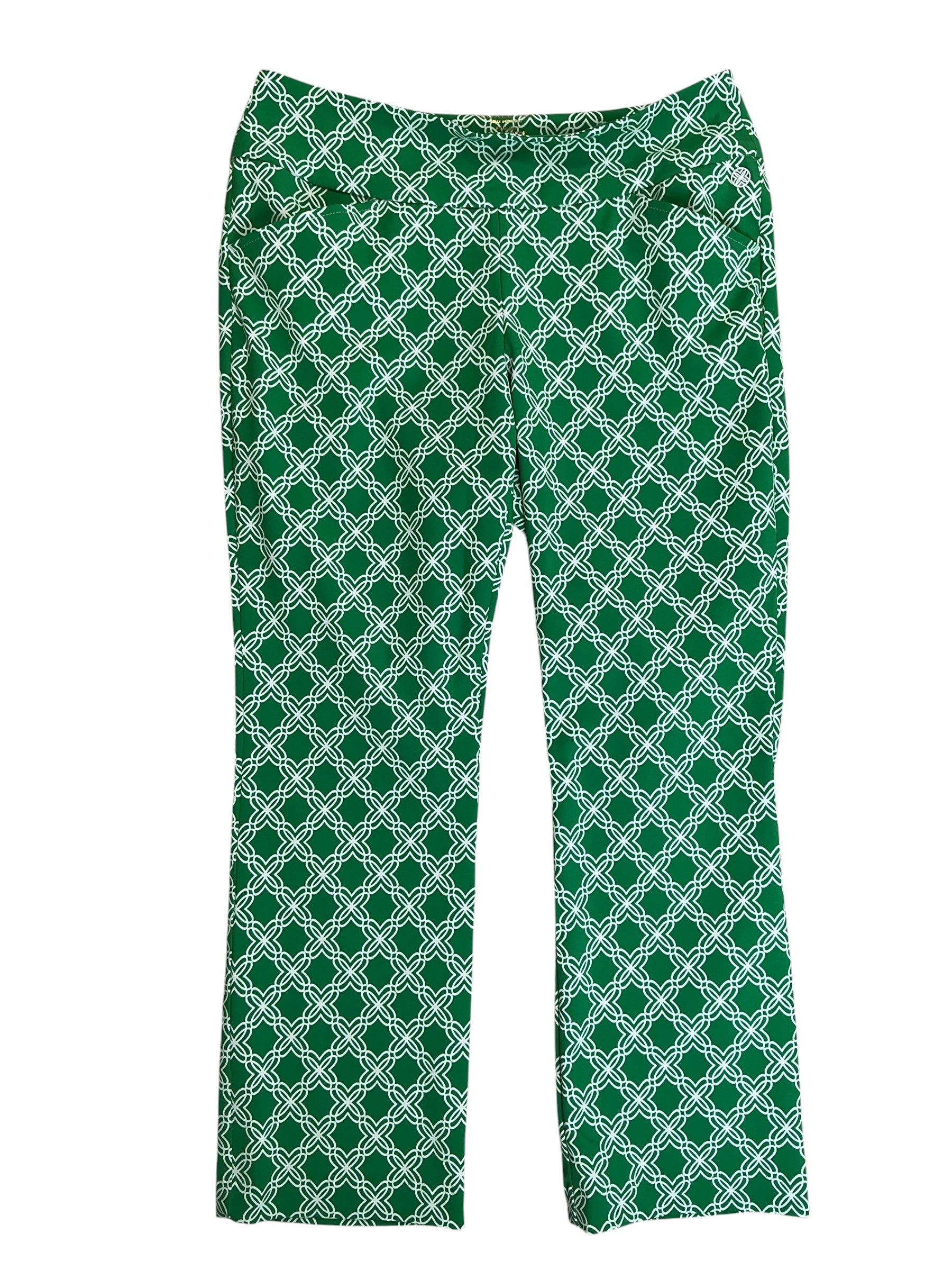Lilly Pulitzer Luxletic Corso Pants Kelly Green Linking Up - Size 12