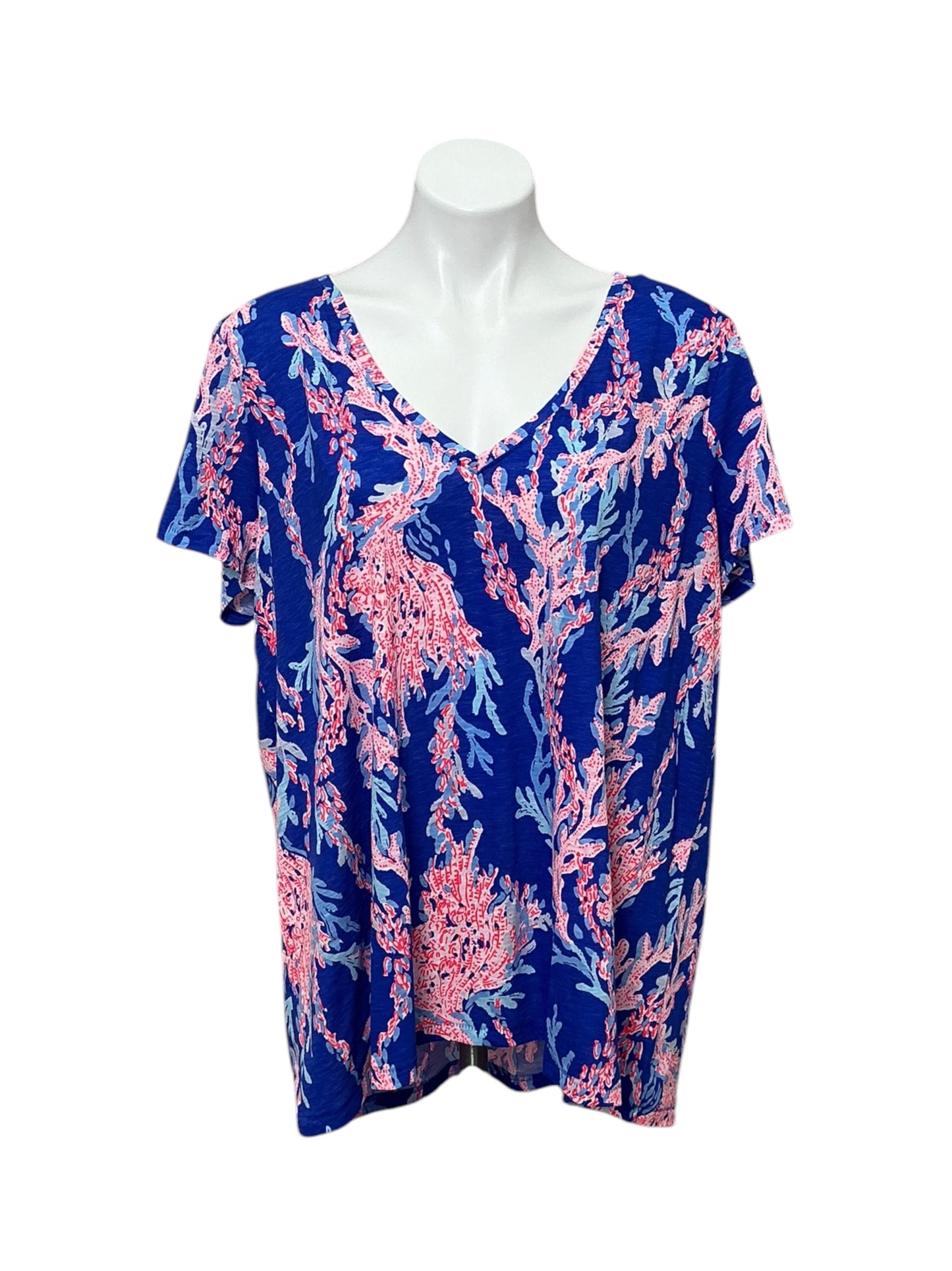 Lilly Pulitzer Etta V-Neck Top - Size XXL