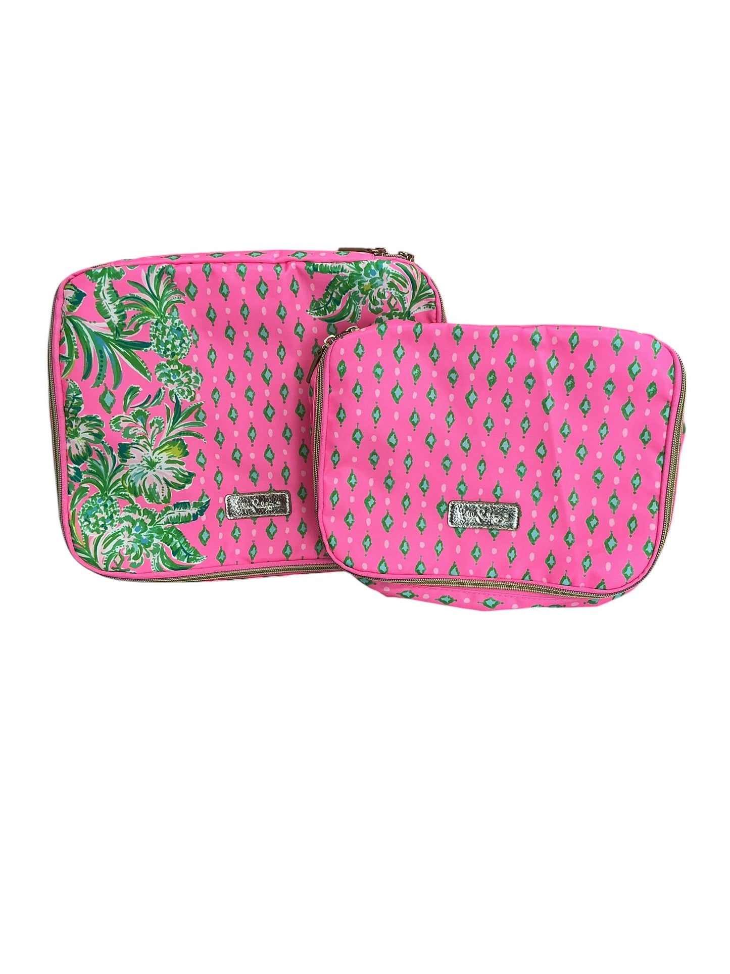 Lilly Pulitzer 2PC Set Travel Case Packing Cube Set Oh Diamond Girl