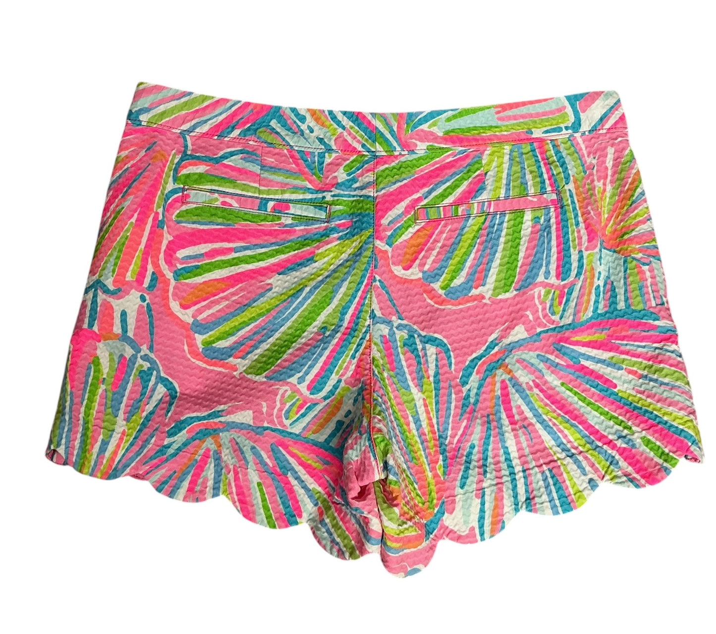 Lilly Pulitzer Buttercup Scalloped Short Pink Pout Shellabrate - Size 10