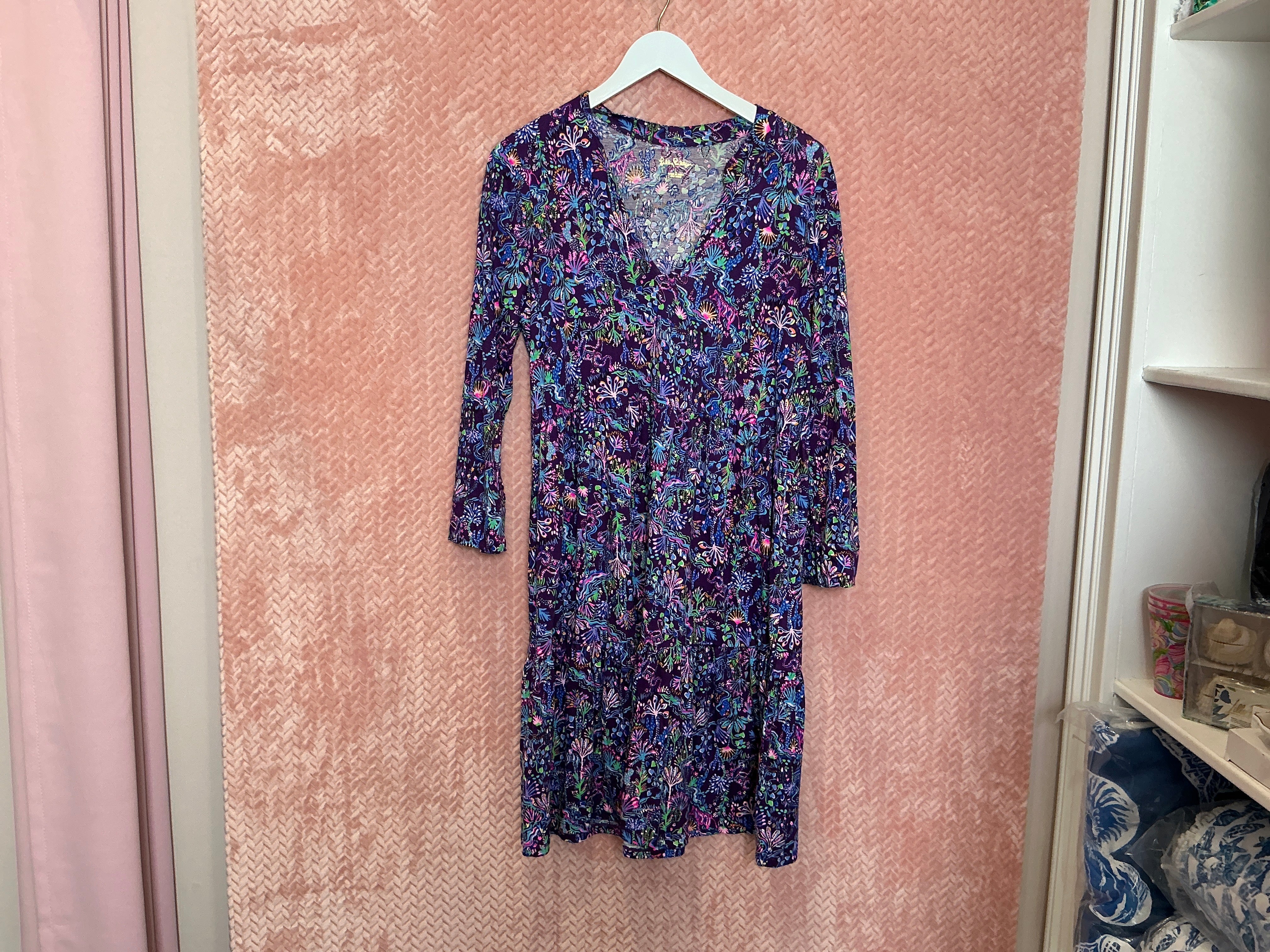 Lilly Pulitzer Alaina Swing Dress Purple Berry - Size L