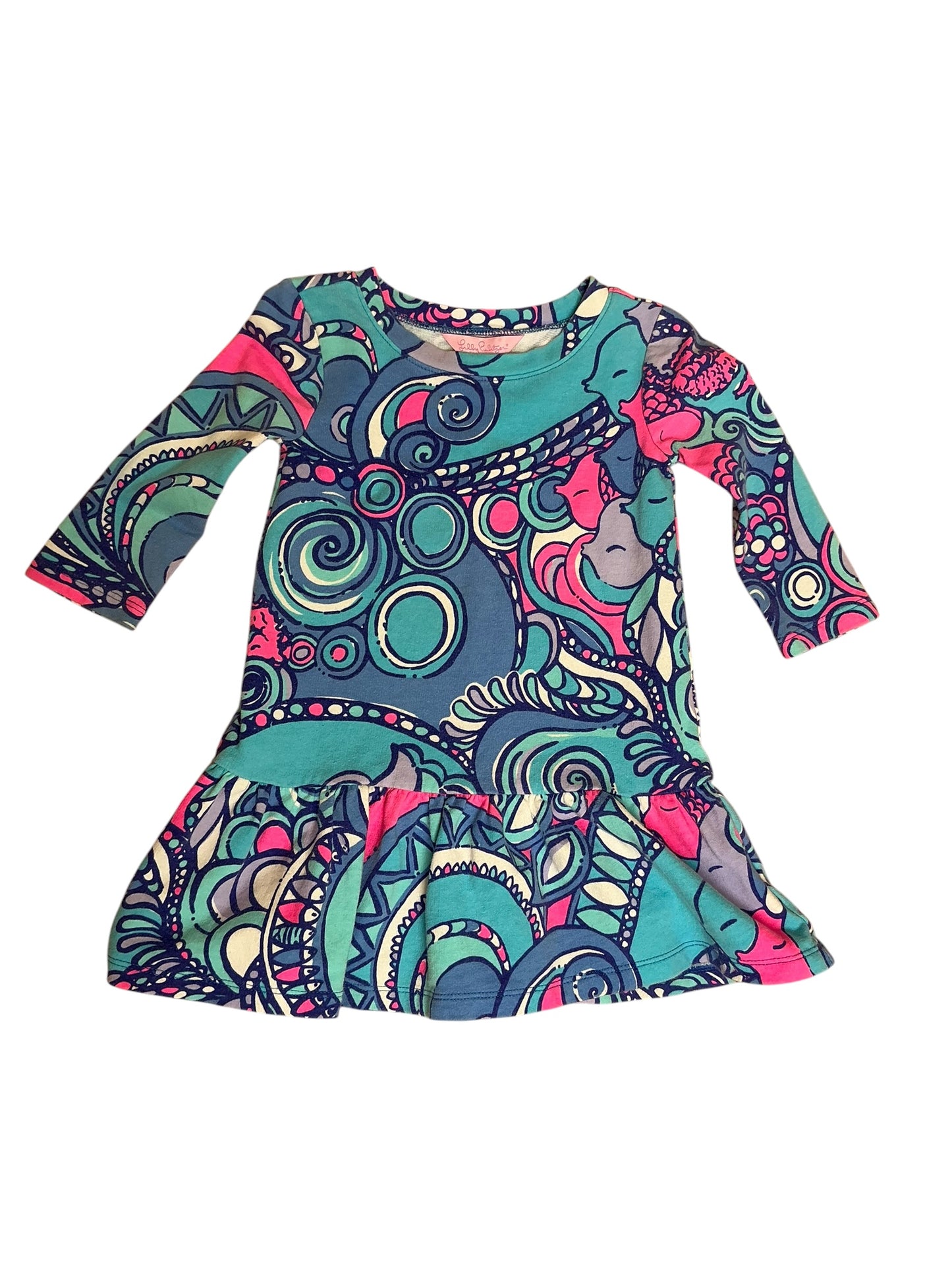 Lilly Pulitzer Girls Kim Dress Multi Sea Jewels - Size XS