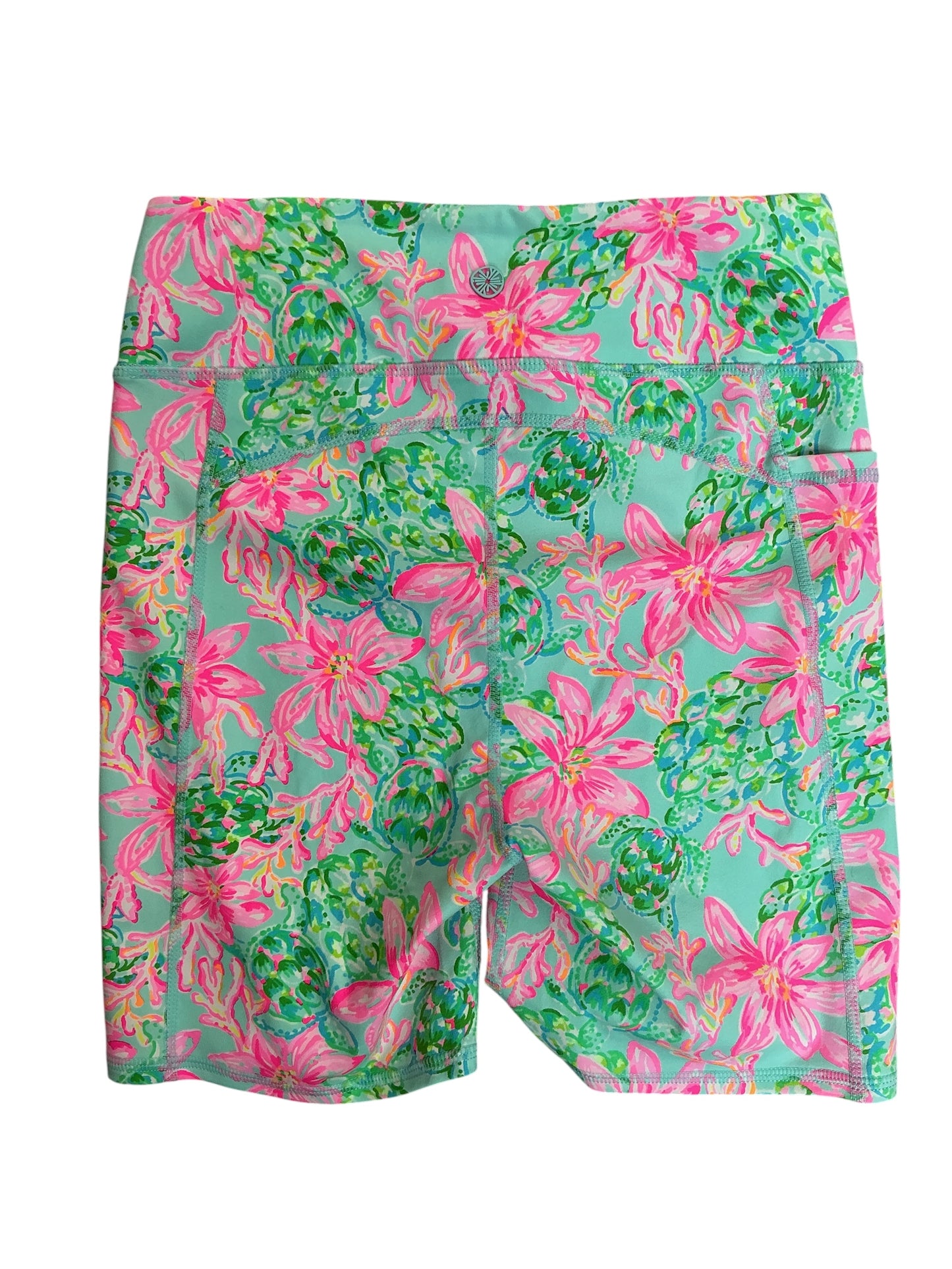 Lilly Pulitzer Weekender High Rise Shorts Blue Ibiza So Shellegant - Size S