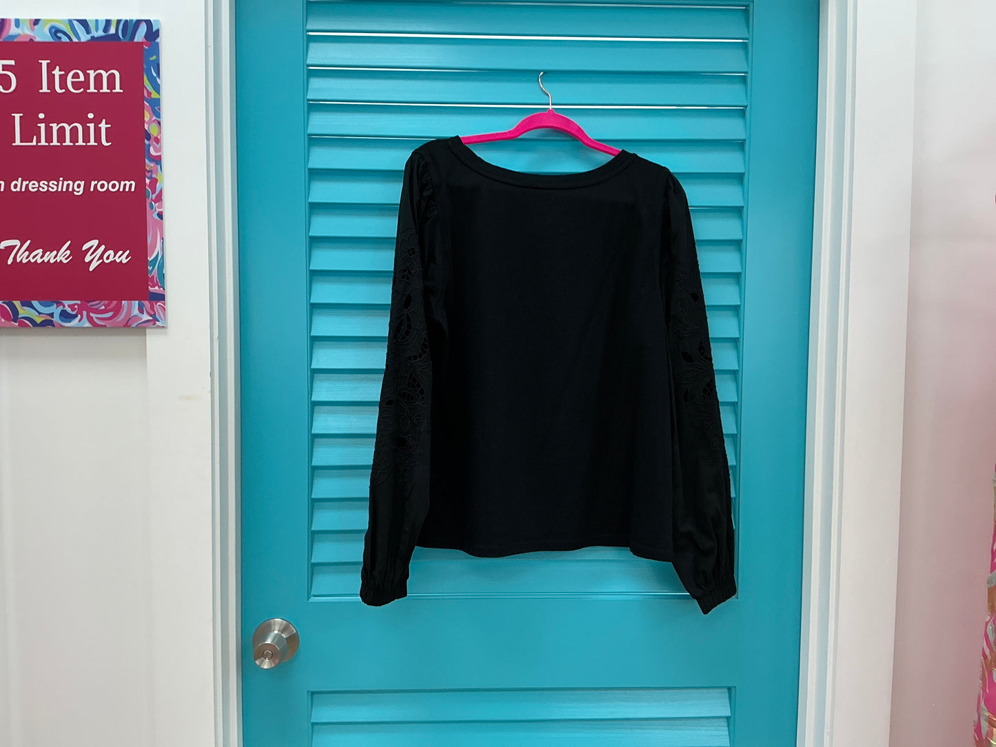 Lilly Pulitzer NWT Isley Knit Top Noir - Size XL