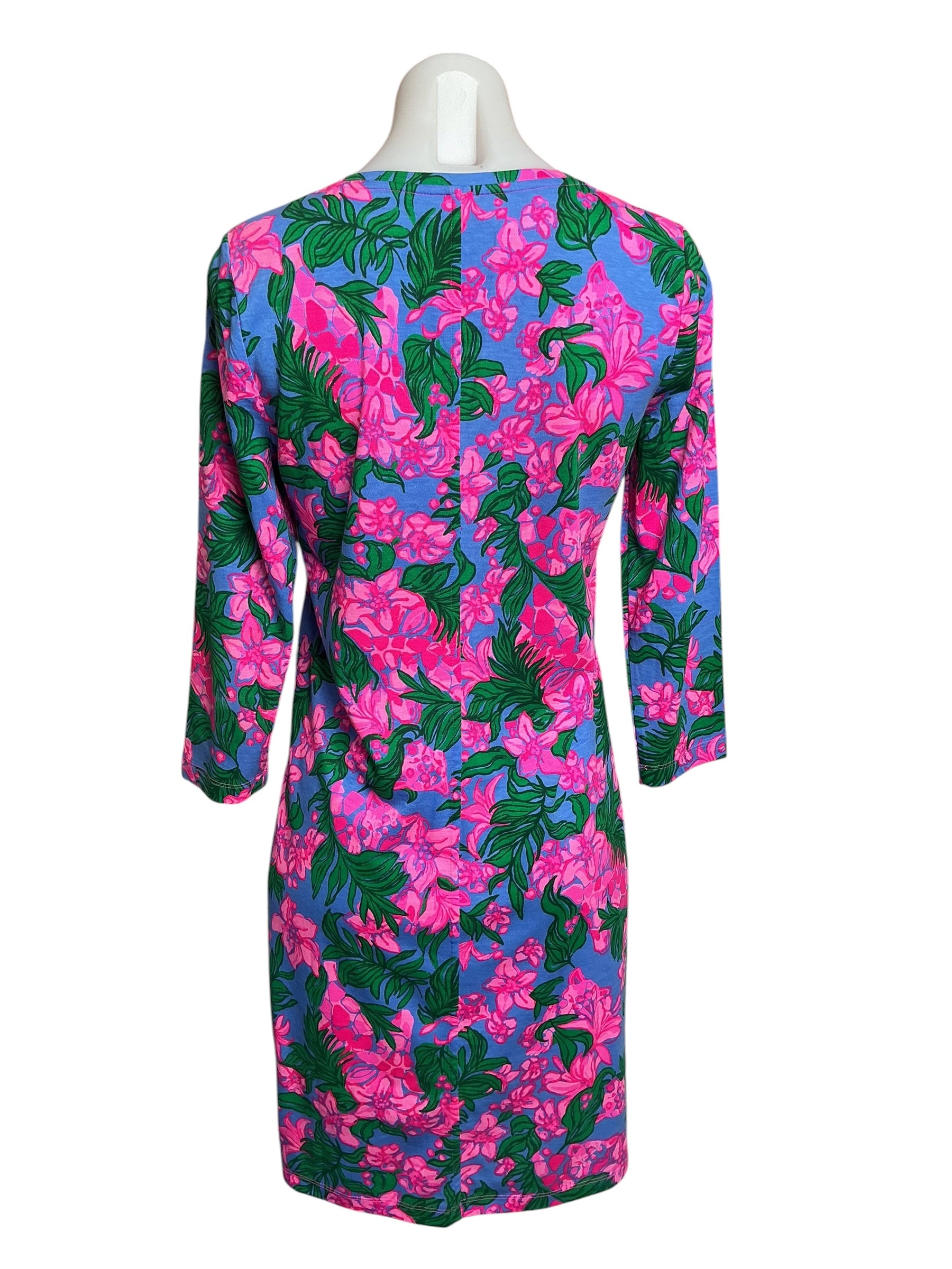 Lilly Pulitzer Tessa V-Neck Dress Cerise Pink Safari Sunset - Size S