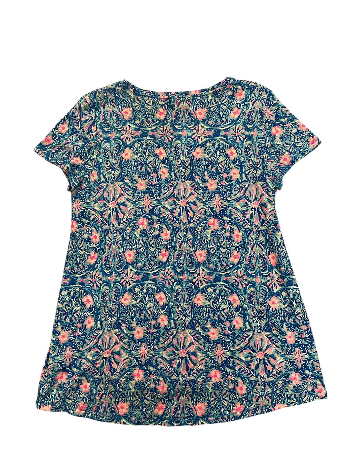 Lilly Pulitzer Etta V-Neck Top Ibiza Now You Sea Me - Size M