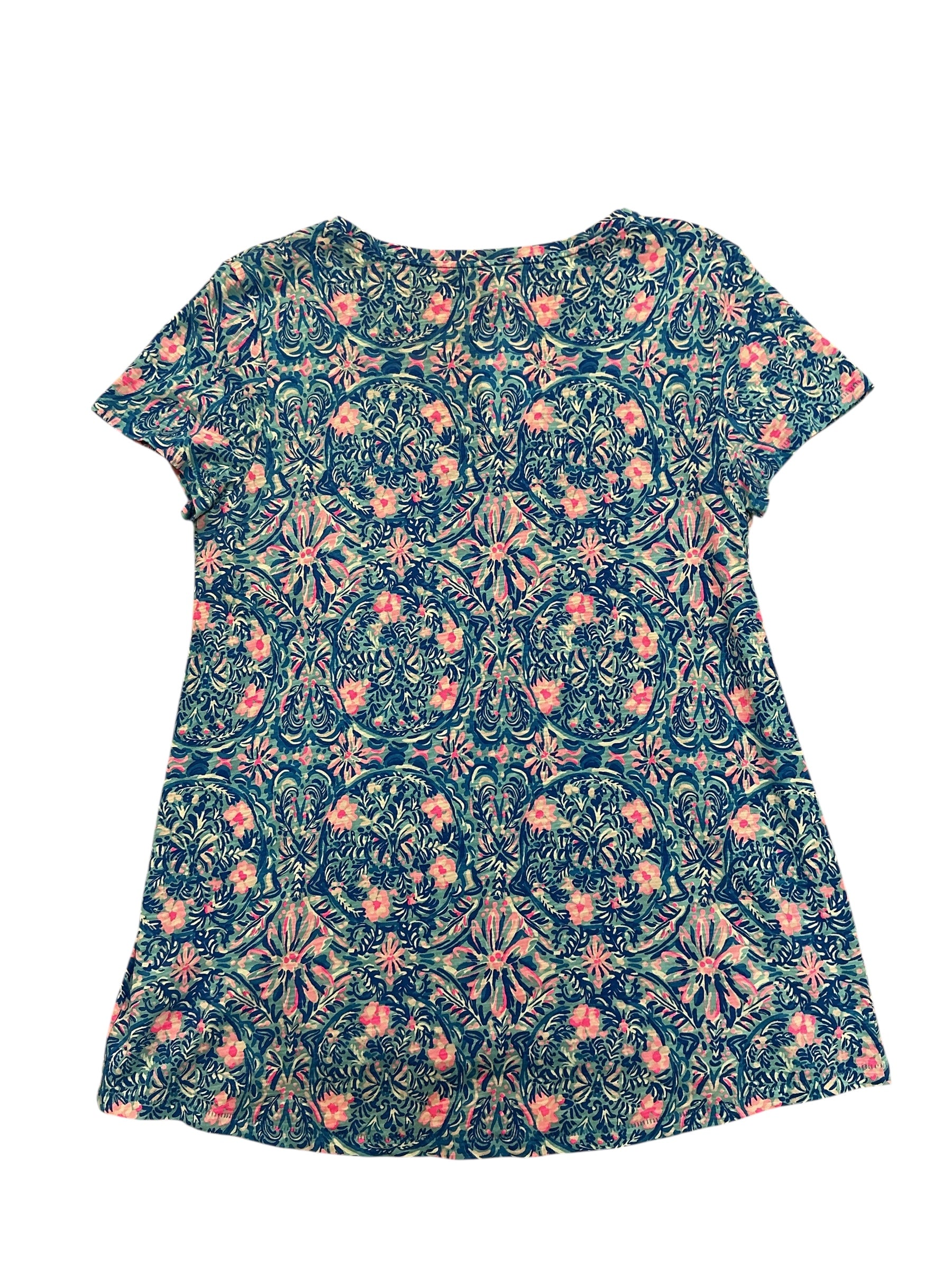 Lilly Pulitzer Etta V-Neck Top Ibiza Now You Sea Me - Size M