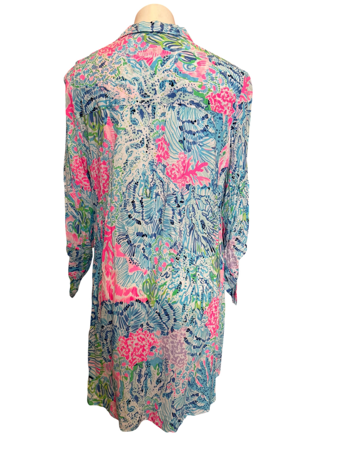 Lilly Pulitzer Natalie Shirtdress Cover-Up Sink or Swim - Size XL