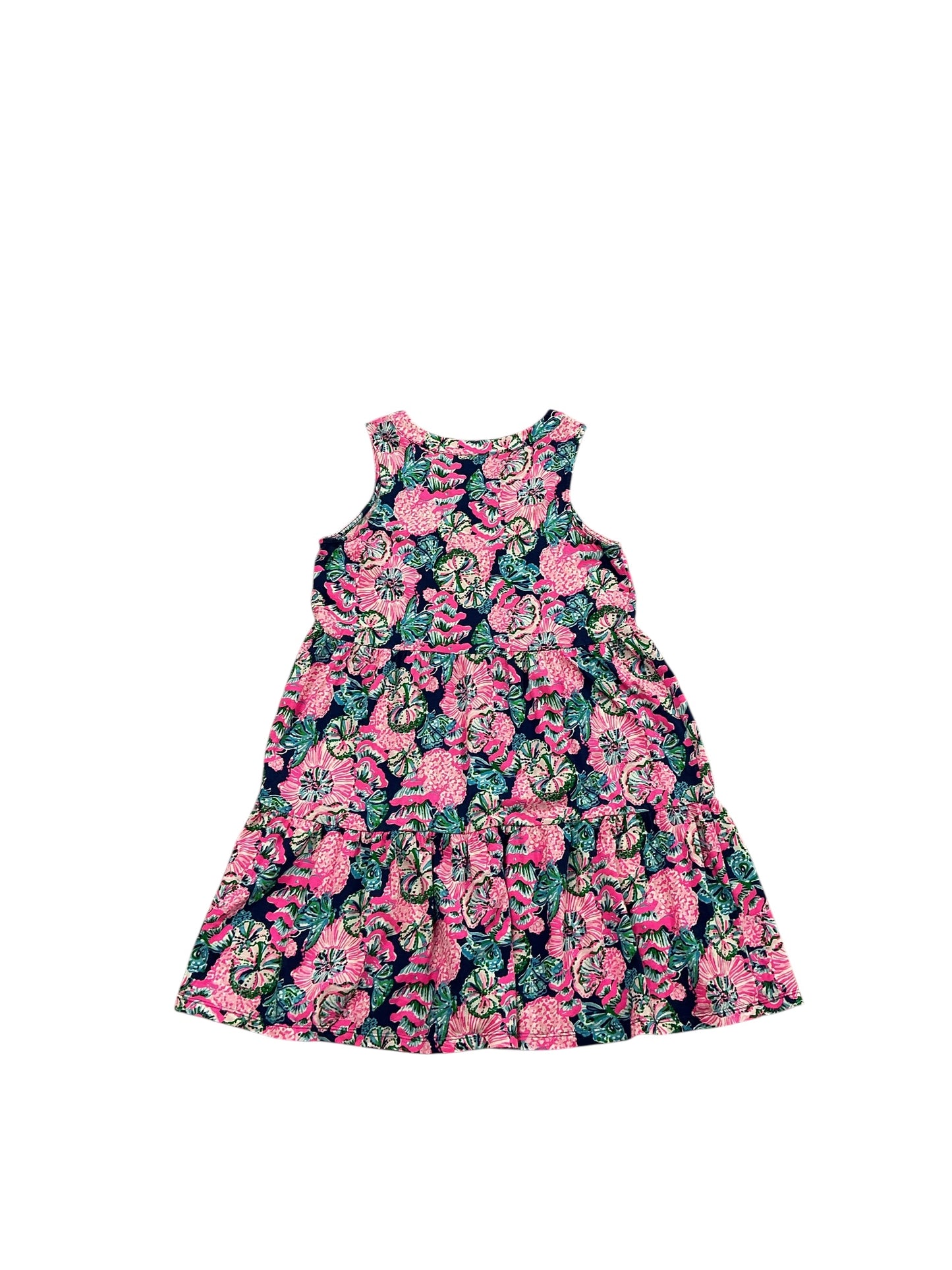 Lilly Pulitzer - Mini Lorina Dress - Navy Shroom With A View - Girls Size XL