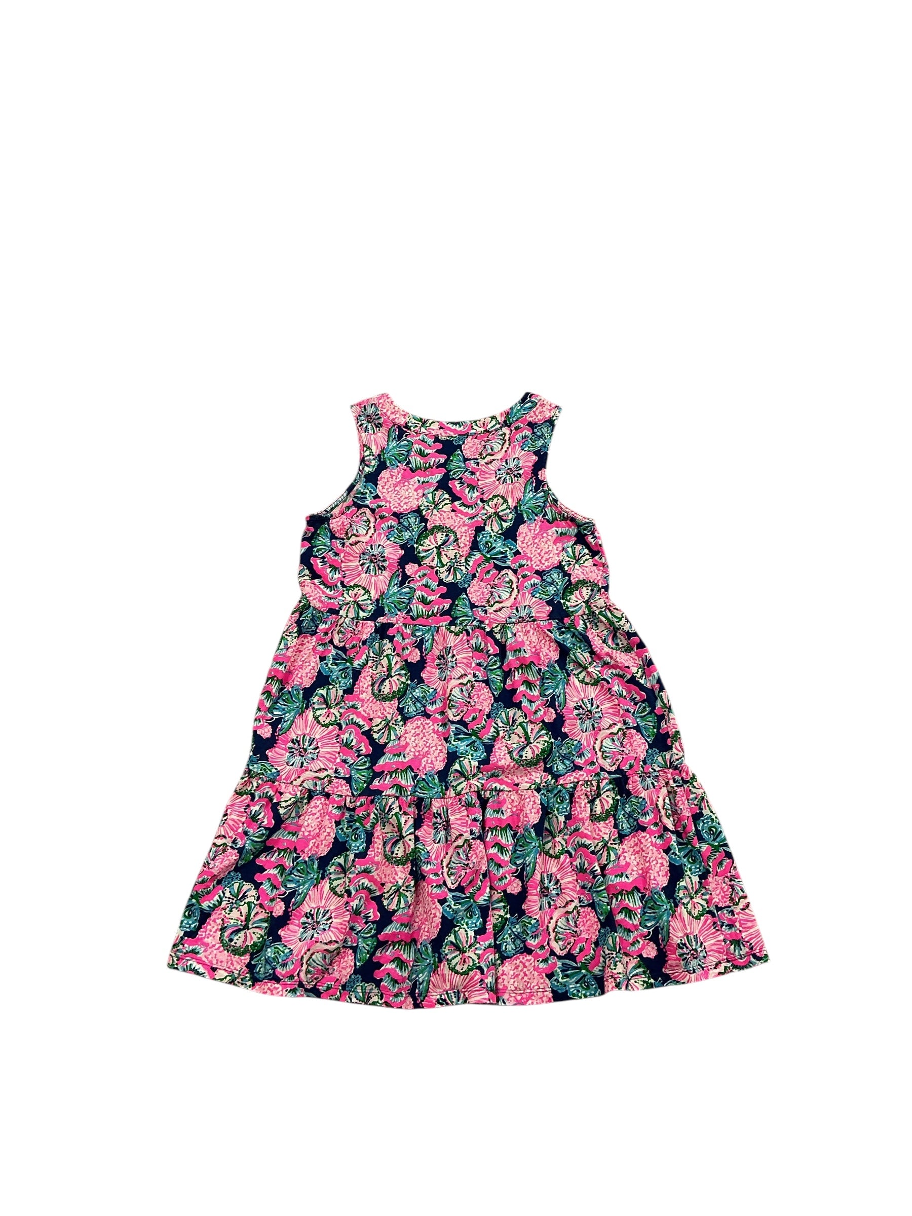 Lilly Pulitzer - Mini Lorina Dress - Navy Shroom With A View - Girls Size XL