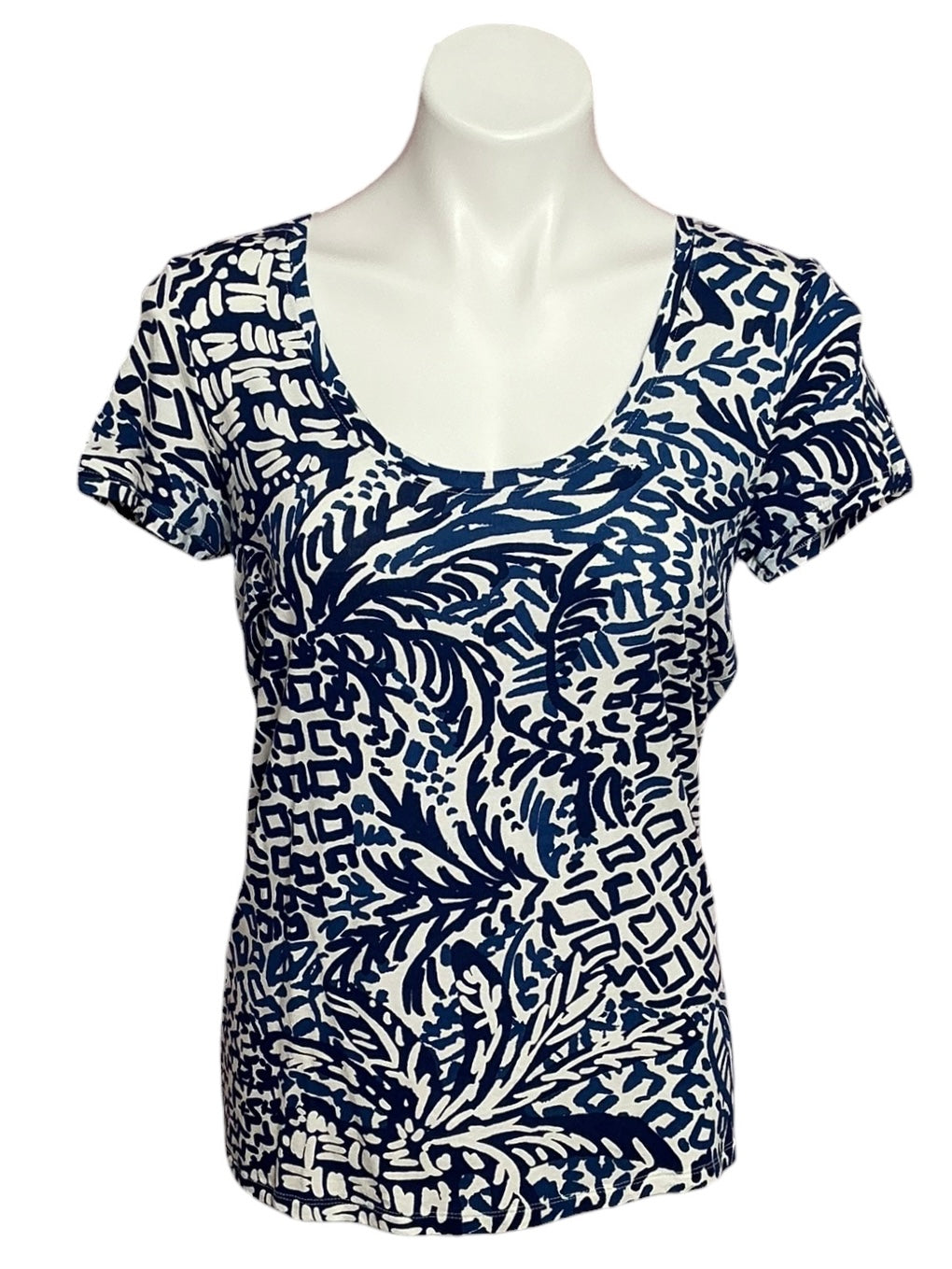 Lilly Pulitzer Dori Tee Indigo Home Slice - Size M