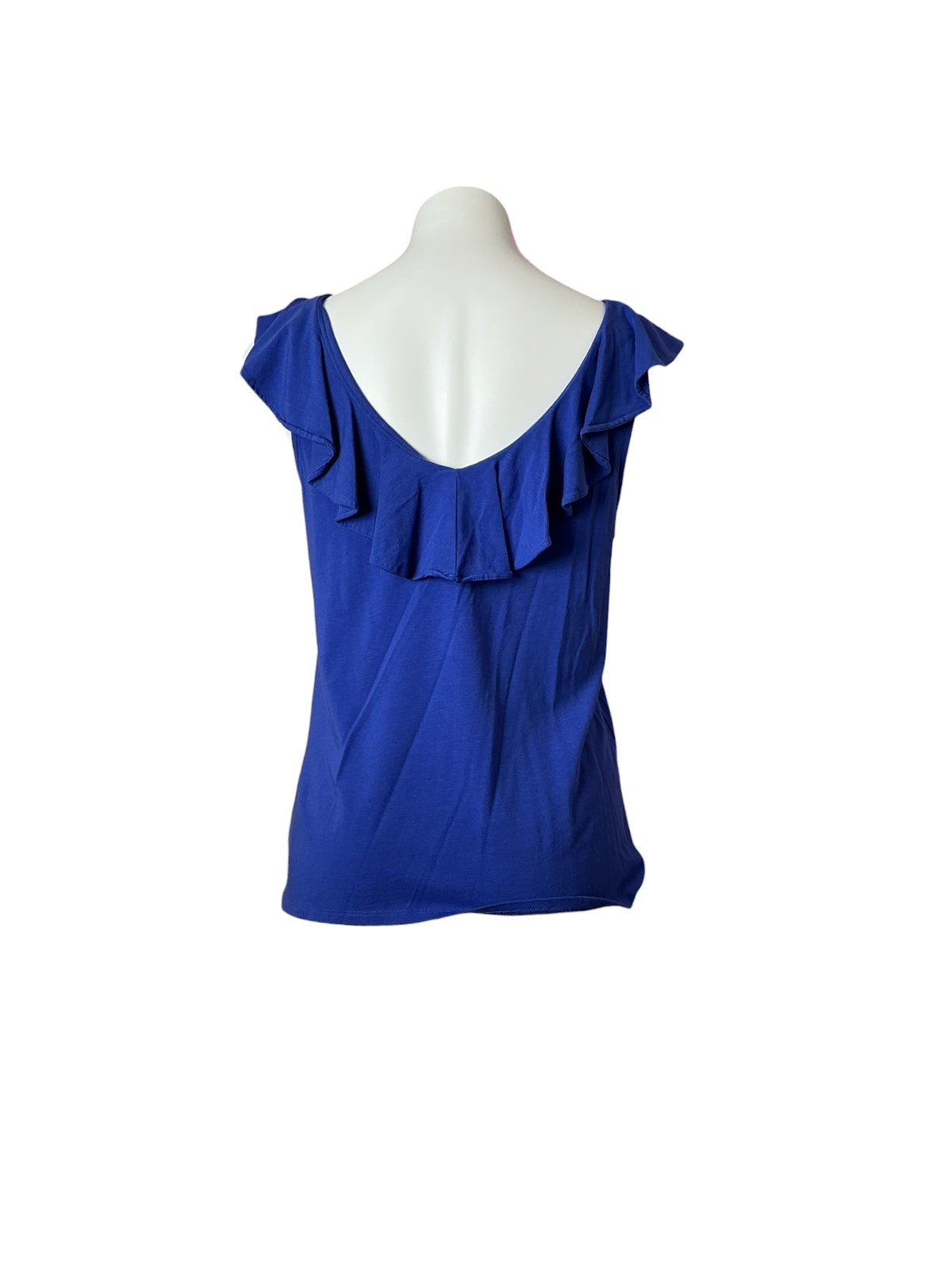 Lilly Pulitzer Alessa Ruffle Tank Top Corsica Blue - Size M